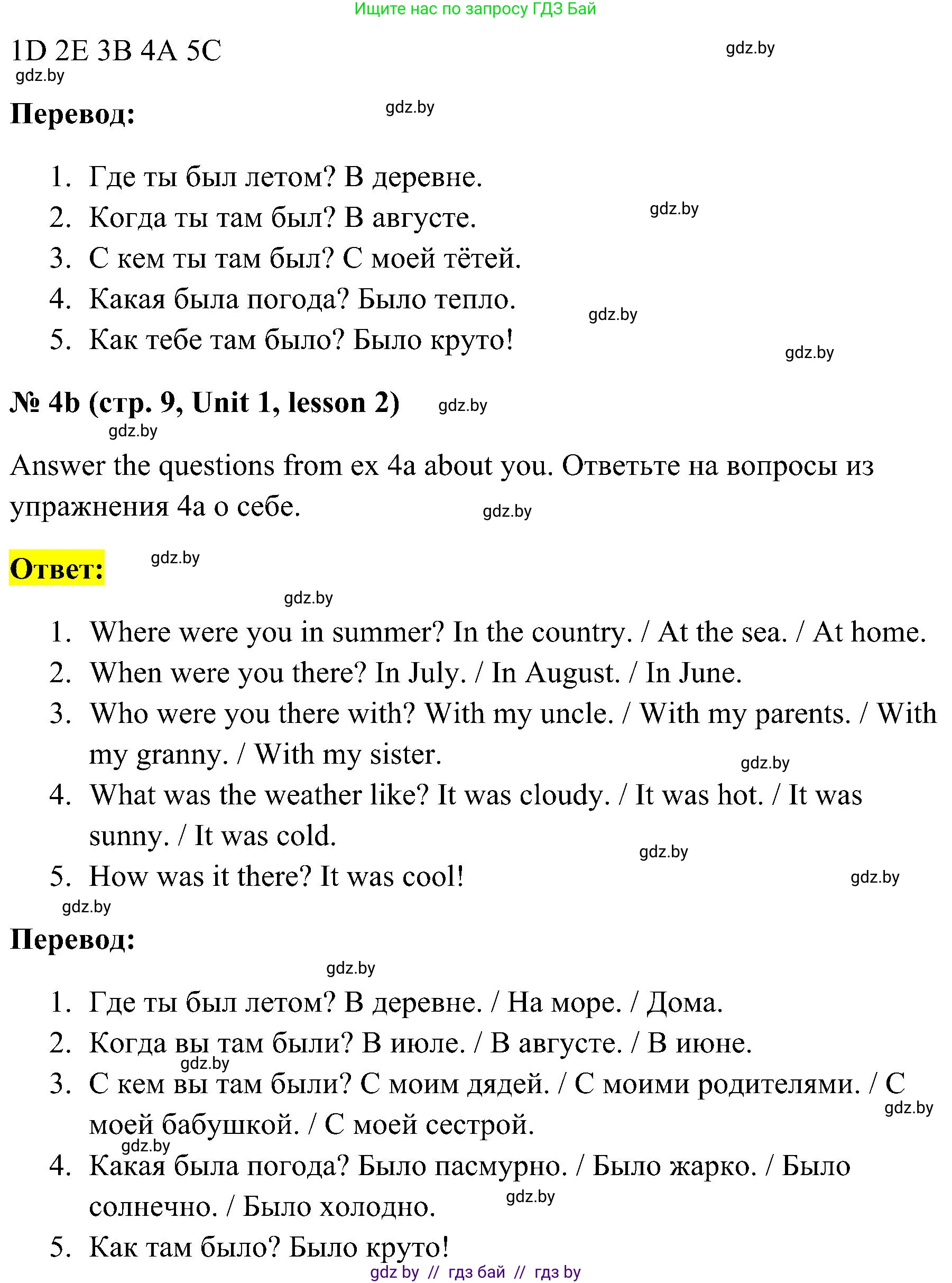 Английский язык (english), 5 класс практикум по грамматике (grammar), автор: Севрюкова Татьяна Юрьевна, издательство Аверсэв, Минск, 2023, оранжевого цвета, страница 9, номер 4, Решение (продолжение 2)