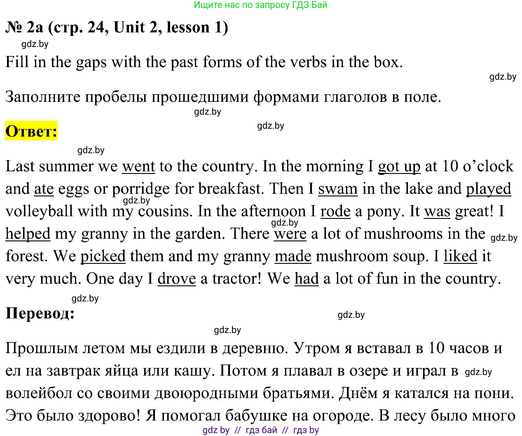 Английский язык (english), 5 класс практикум по грамматике (grammar), автор: Севрюкова Татьяна Юрьевна, издательство Аверсэв, Минск, 2023, оранжевого цвета, страница 24, номер 2, Решение
