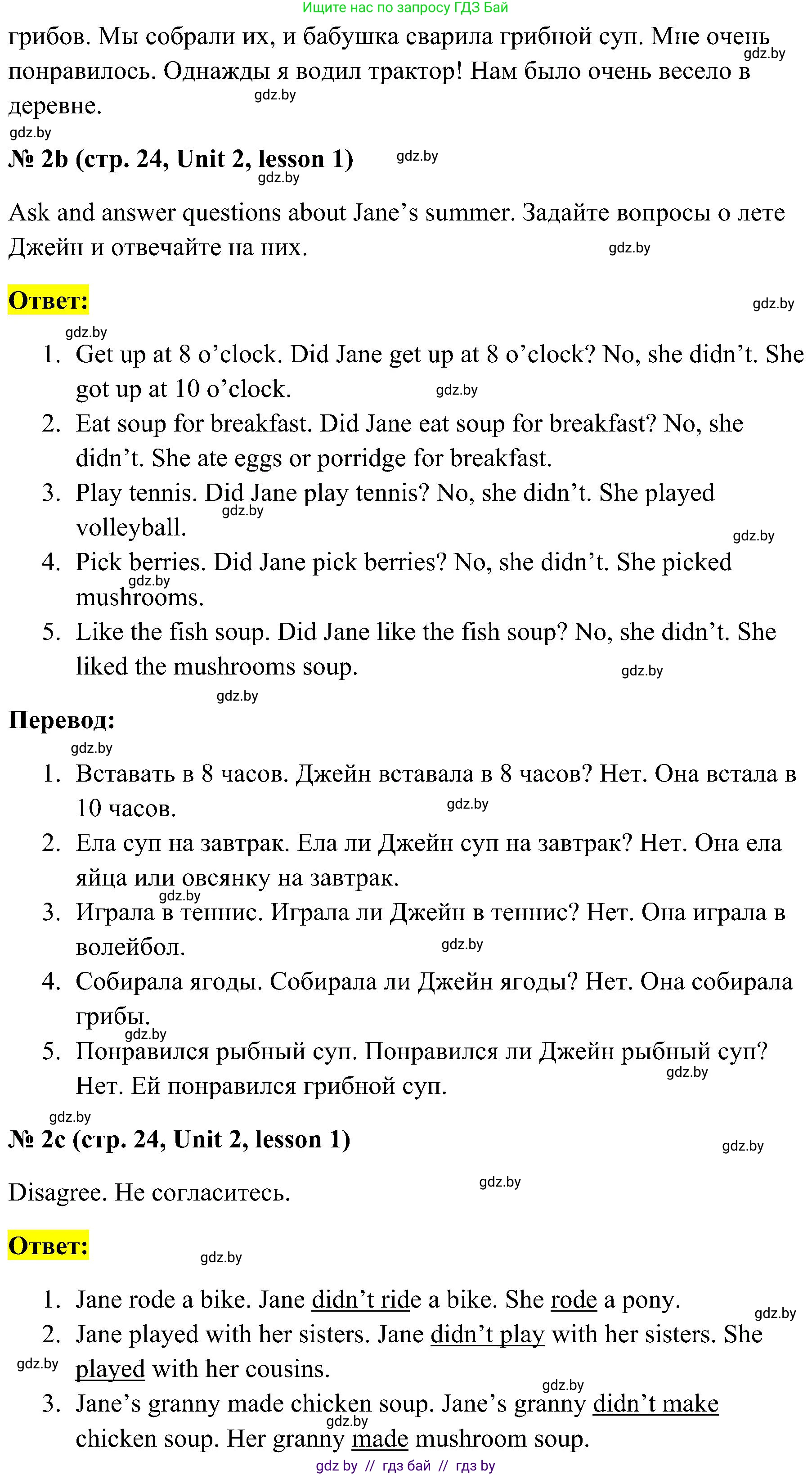 Английский язык (english), 5 класс практикум по грамматике (grammar), автор: Севрюкова Татьяна Юрьевна, издательство Аверсэв, Минск, 2023, оранжевого цвета, страница 24, номер 2, Решение (продолжение 2)