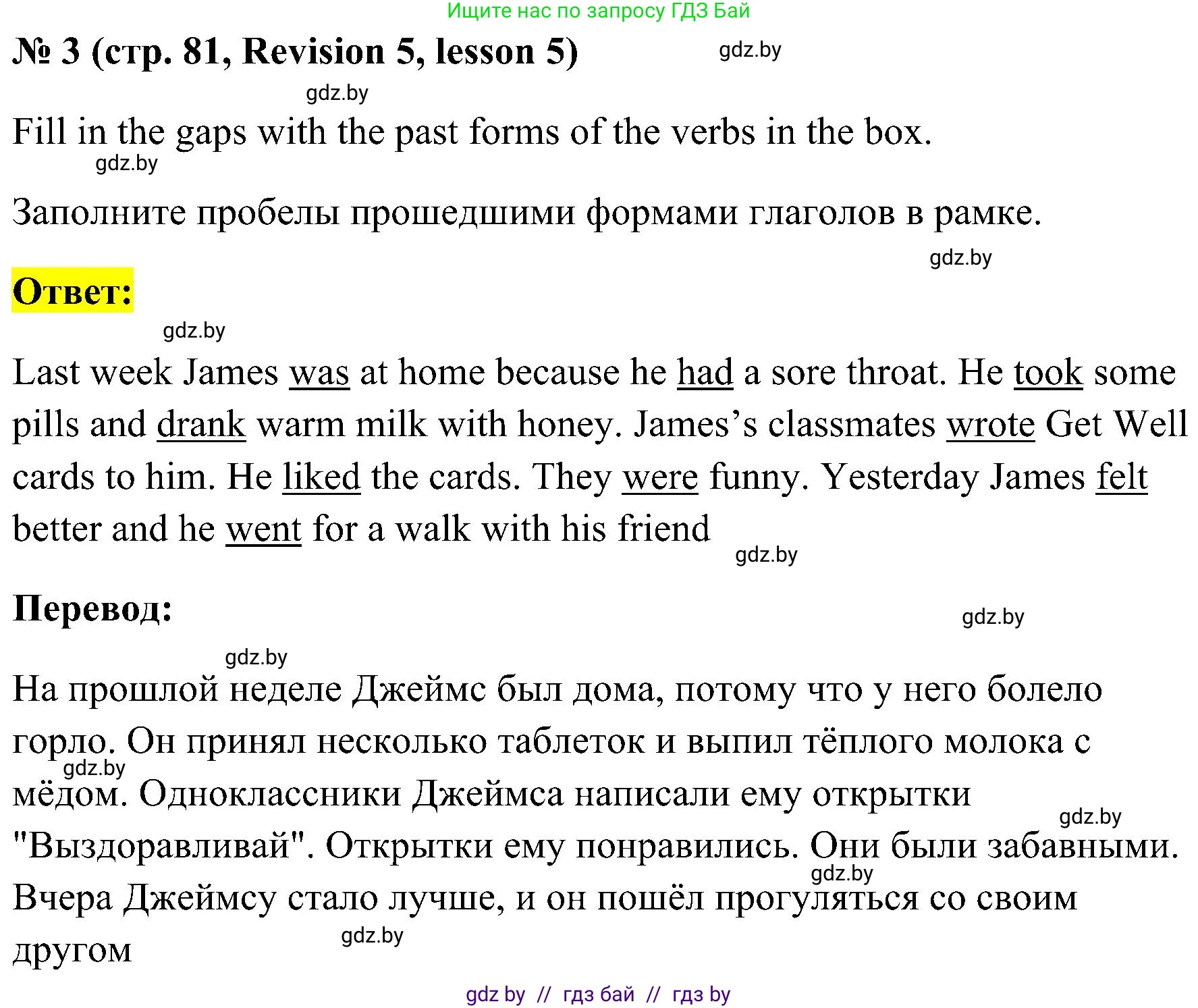 Английский язык (english), 5 класс практикум по грамматике (grammar), автор: Севрюкова Татьяна Юрьевна, издательство Аверсэв, Минск, 2023, оранжевого цвета, страница 81, номер 3, Решение