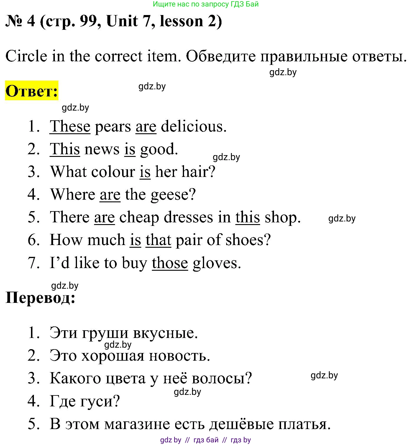 Английский язык (english), 5 класс практикум по грамматике (grammar), автор: Севрюкова Татьяна Юрьевна, издательство Аверсэв, Минск, 2023, оранжевого цвета, страница 99, номер 4, Решение