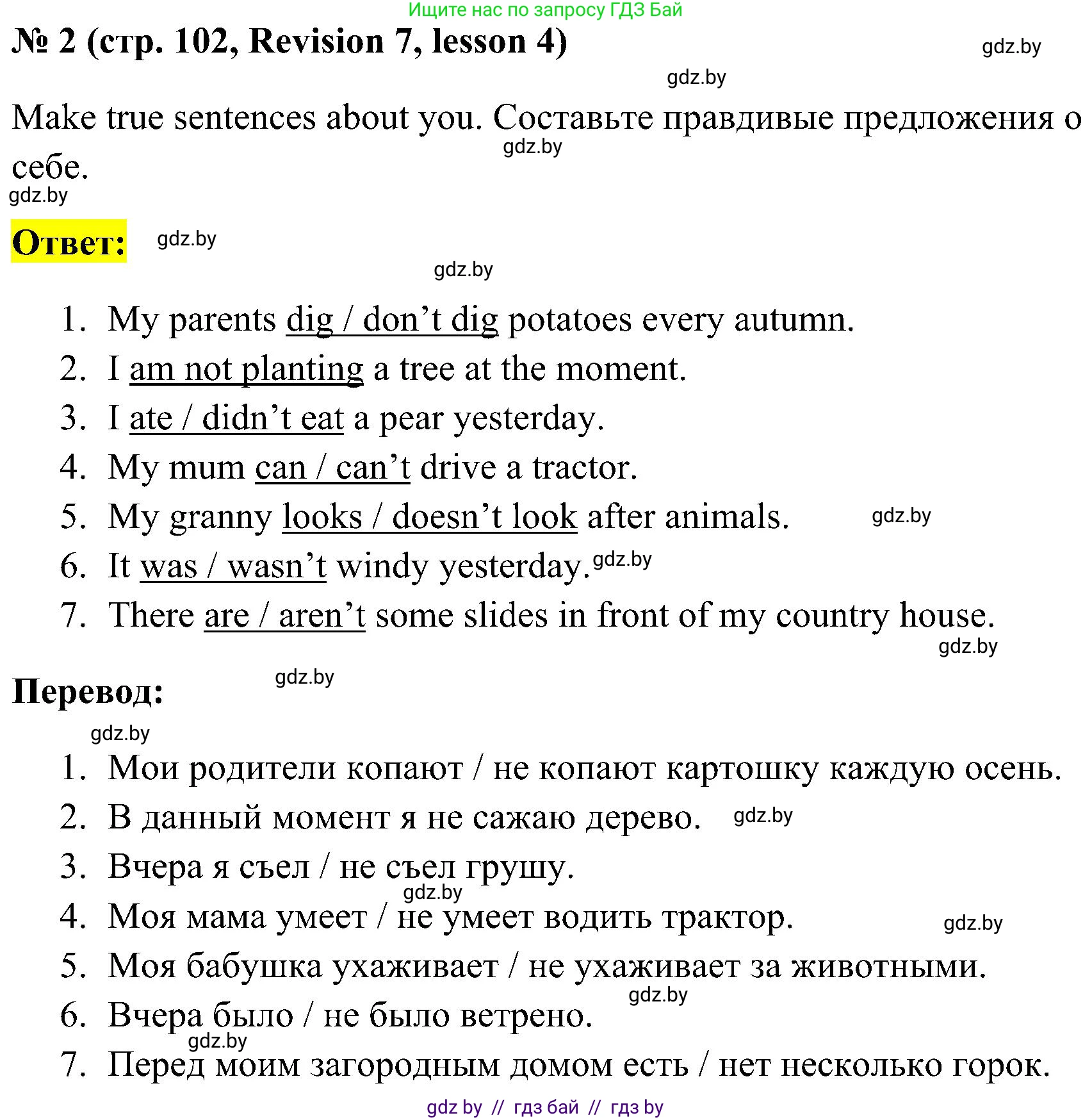 Английский язык (english), 5 класс практикум по грамматике (grammar), автор: Севрюкова Татьяна Юрьевна, издательство Аверсэв, Минск, 2023, оранжевого цвета, страница 102, номер 2, Решение