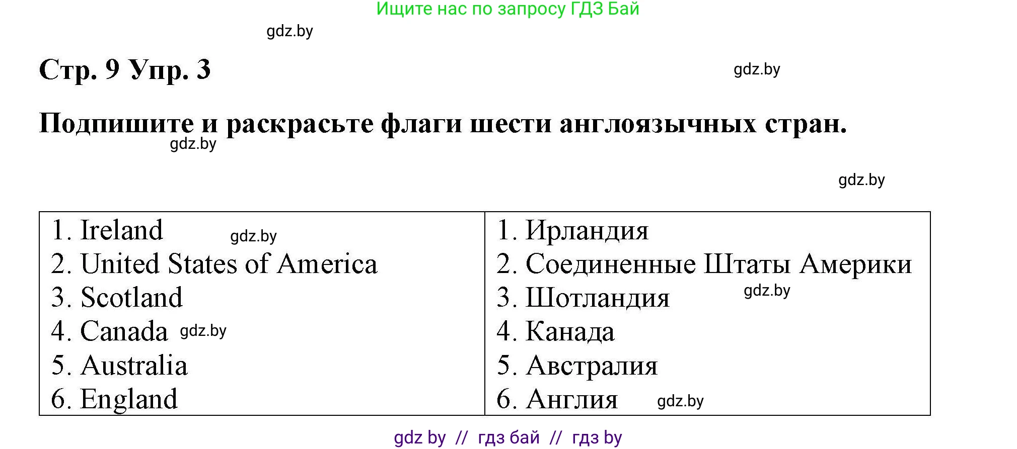 Английский язык (english), 6 класс Рабочая тетрадь (workbook), авторы: Демченко Наталья Валентиновна, Севрюкова Татьяна Юрьевна, Юхнель Наталья Валентиновна, Наумова Елена Георгиевна, Рыбалко О Н, Манешина А В, Маслёнченко Н А, Бушуева Эдите Владиславовна, издательство Аверсэв, Минск, 2020, зелёного цвета, Часть ( Part) 2, страница 9, номер 3, Решение 1