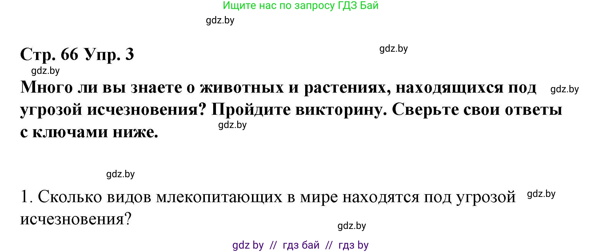 Английский язык (english), 6 класс Рабочая тетрадь (workbook), авторы: Демченко Наталья Валентиновна, Севрюкова Татьяна Юрьевна, Юхнель Наталья Валентиновна, Наумова Елена Георгиевна, Рыбалко О Н, Манешина А В, Маслёнченко Н А, Бушуева Эдите Владиславовна, издательство Аверсэв, Минск, 2020, зелёного цвета, Часть ( Part) 2, страница 66, номер 3, Решение 1