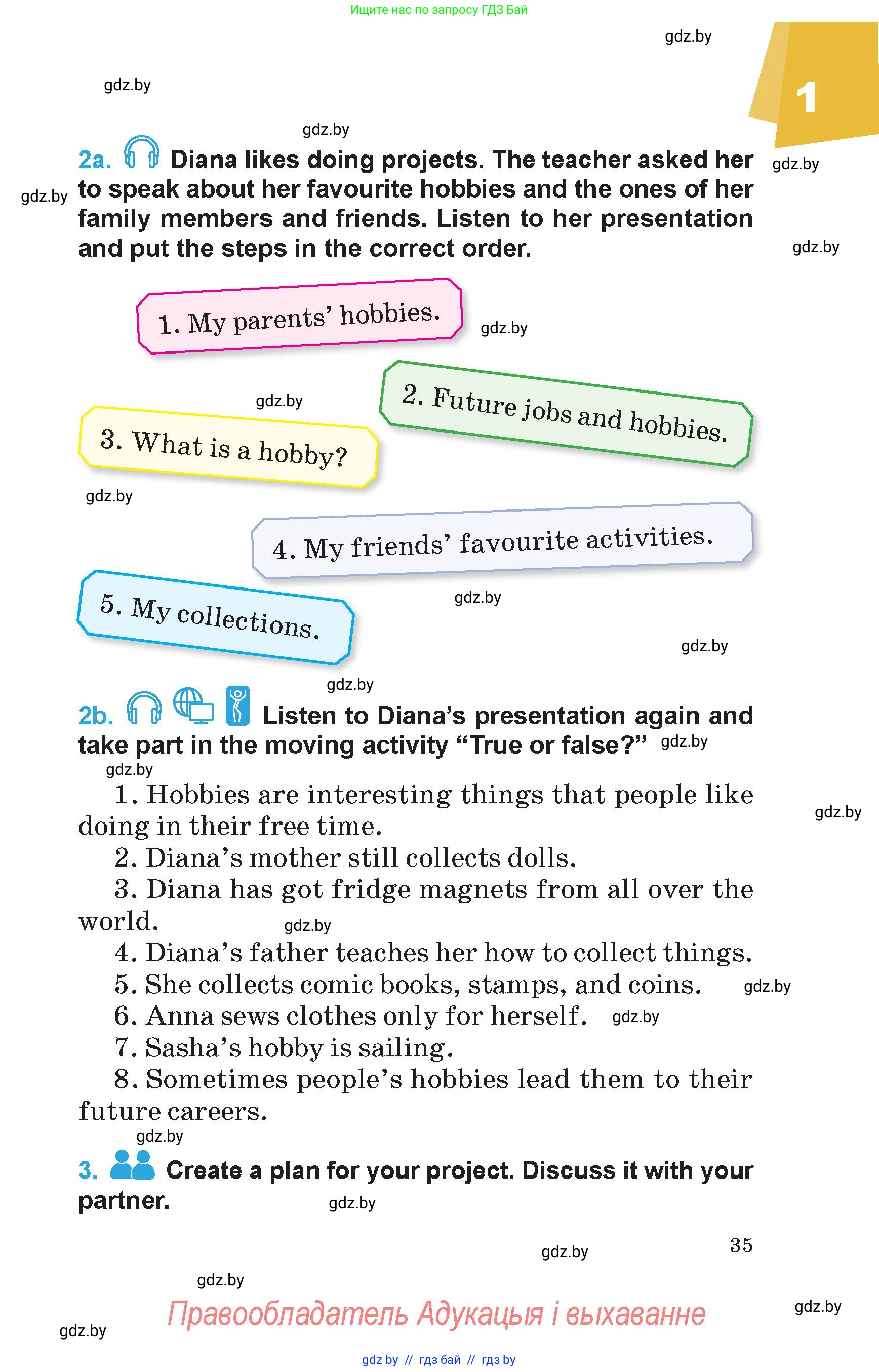 Английский язык (english), 6 класс Учебник (Student's book), авторы: Демченко Наталья Валентиновна, Бушуева Эдите Владиславовна, Юхнель Наталья Валентиновна, Манешина А В, Маслёнченко Н А, Рыбалко О Н, Лукша О В, издательство Адукацыя i выхаванне, Минск, 2026, салатового цвета, Часть 1, страница 35