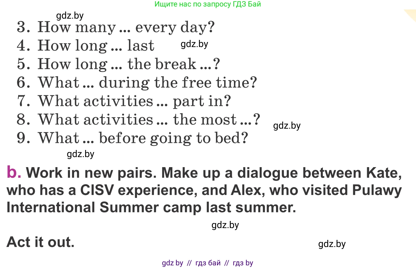 Английский язык (english), 6 класс Учебник, авторы: Демченко Наталья Валентиновна, Севрюкова Татьяна Юрьевна, Юхнель Наталья Валентиновна, Наумова Елена Георгиевна, Рыбалко О Н, Манешина А В, Маслёнченко Н А, издательство Вышэйшая школа, Минск, 2018, красного цвета, Часть 1, страница 10, номер 4, Условие (продолжение 2)