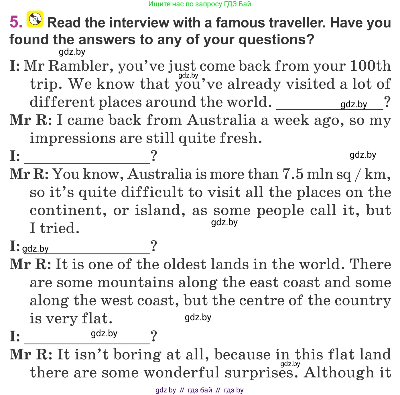 Английский язык (english), 6 класс Учебник, авторы: Демченко Наталья Валентиновна, Севрюкова Татьяна Юрьевна, Юхнель Наталья Валентиновна, Наумова Елена Георгиевна, Рыбалко О Н, Манешина А В, Маслёнченко Н А, издательство Вышэйшая школа, Минск, 2018, красного цвета, Часть 2, страница 69, номер 5, Условие