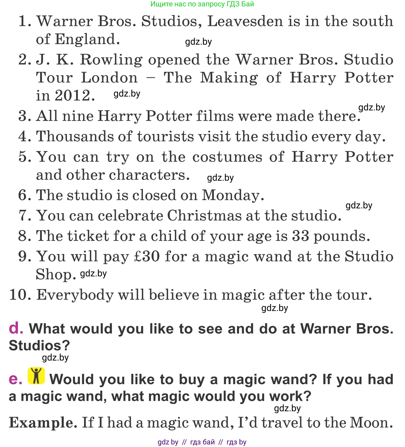 Английский язык (english), 6 класс Учебник, авторы: Демченко Наталья Валентиновна, Севрюкова Татьяна Юрьевна, Юхнель Наталья Валентиновна, Наумова Елена Георгиевна, Рыбалко О Н, Манешина А В, Маслёнченко Н А, издательство Вышэйшая школа, Минск, 2018, красного цвета, Часть 2, страница 190, номер 1, Условие (продолжение 4)