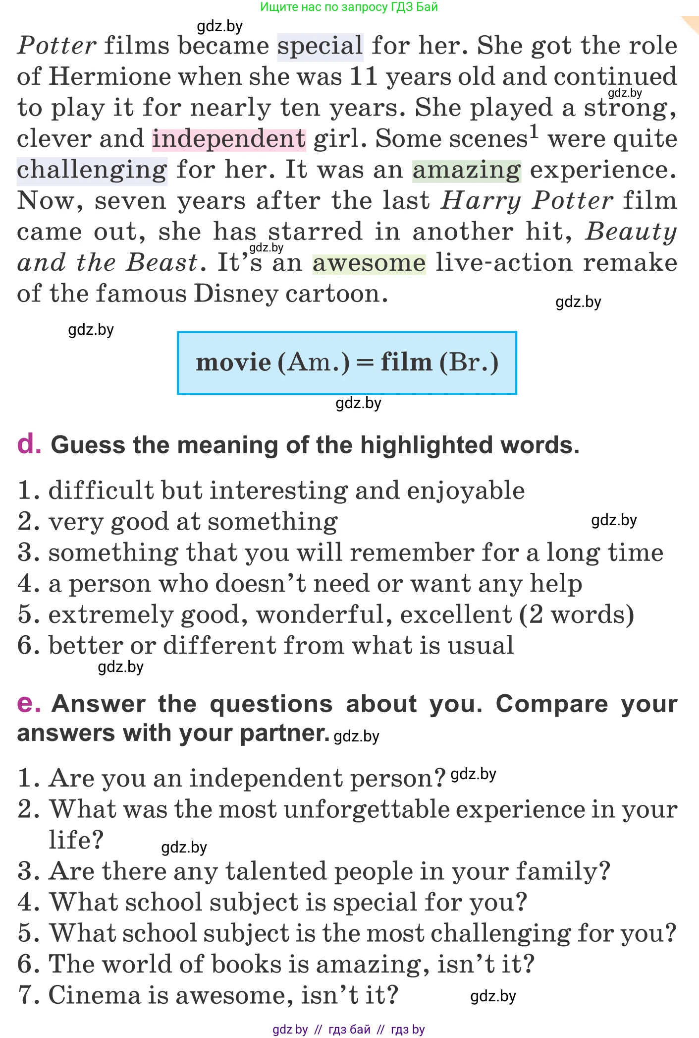 Английский язык (english), 6 класс Учебник, авторы: Демченко Наталья Валентиновна, Севрюкова Татьяна Юрьевна, Юхнель Наталья Валентиновна, Наумова Елена Георгиевна, Рыбалко О Н, Манешина А В, Маслёнченко Н А, издательство Вышэйшая школа, Минск, 2018, красного цвета, Часть 2, страница 176, номер 1, Условие (продолжение 2)