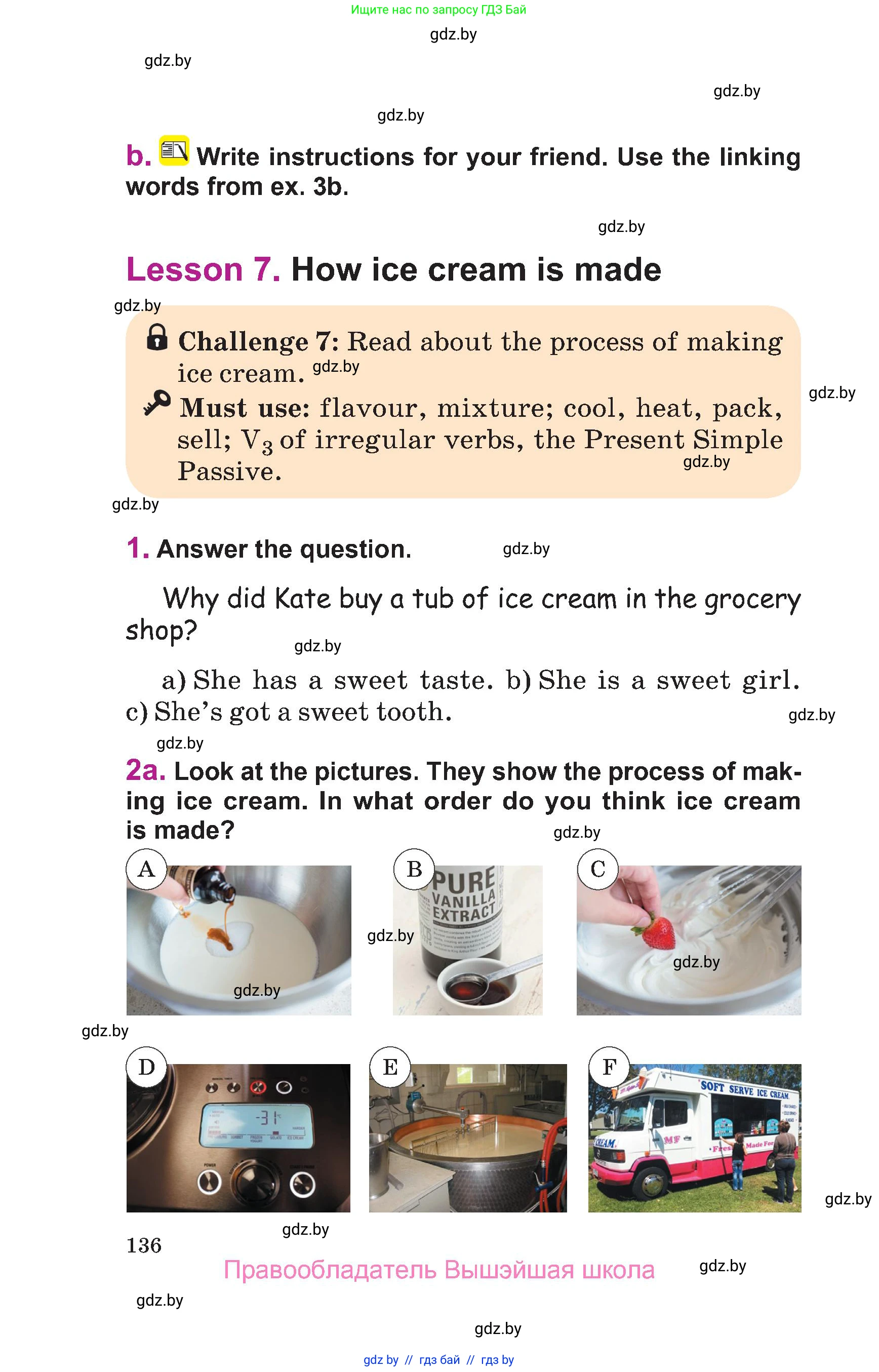 Английский язык (english), 6 класс Учебник, авторы: Демченко Наталья Валентиновна, Севрюкова Татьяна Юрьевна, Юхнель Наталья Валентиновна, Наумова Елена Георгиевна, Рыбалко О Н, Манешина А В, Маслёнченко Н А, издательство Вышэйшая школа, Минск, 2018, красного цвета, Часть 1, страница 136