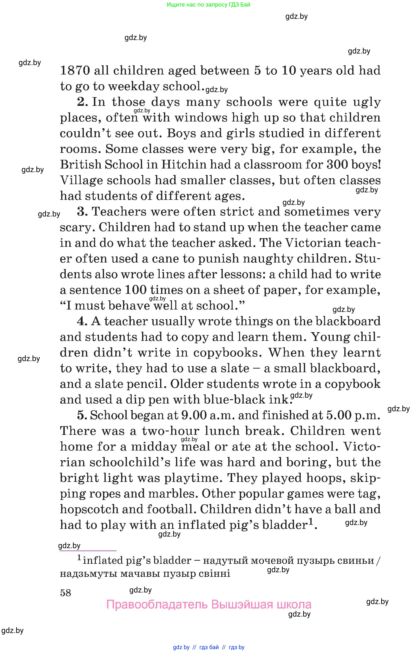 Английский язык (english), 6 класс Учебник, авторы: Демченко Наталья Валентиновна, Севрюкова Татьяна Юрьевна, Юхнель Наталья Валентиновна, Наумова Елена Георгиевна, Рыбалко О Н, Манешина А В, Маслёнченко Н А, издательство Вышэйшая школа, Минск, 2018, красного цвета, страница 58