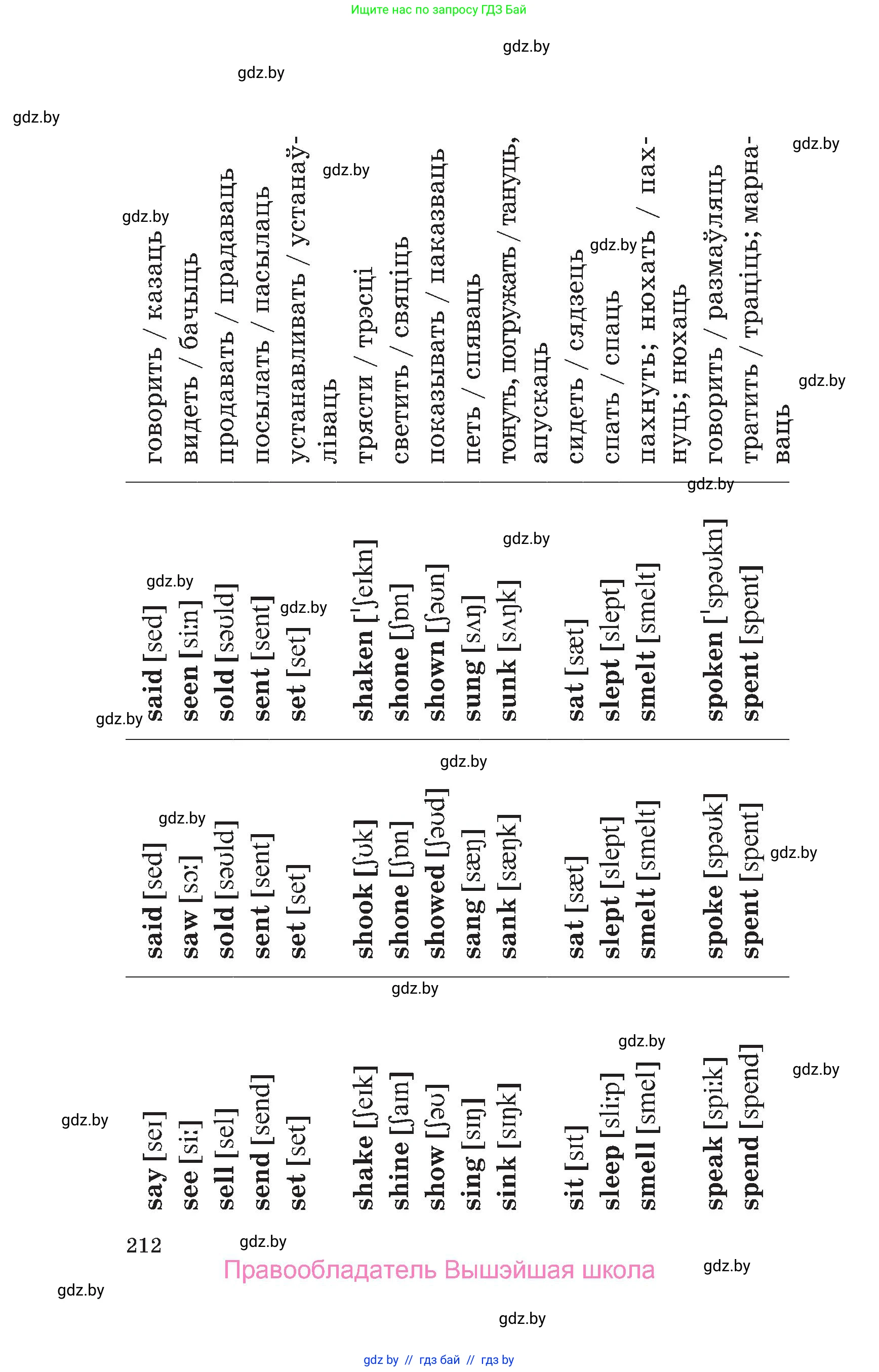 Английский язык (english), 6 класс Учебник, авторы: Демченко Наталья Валентиновна, Севрюкова Татьяна Юрьевна, Юхнель Наталья Валентиновна, Наумова Елена Георгиевна, Рыбалко О Н, Манешина А В, Маслёнченко Н А, издательство Вышэйшая школа, Минск, 2018, красного цвета, страница 212