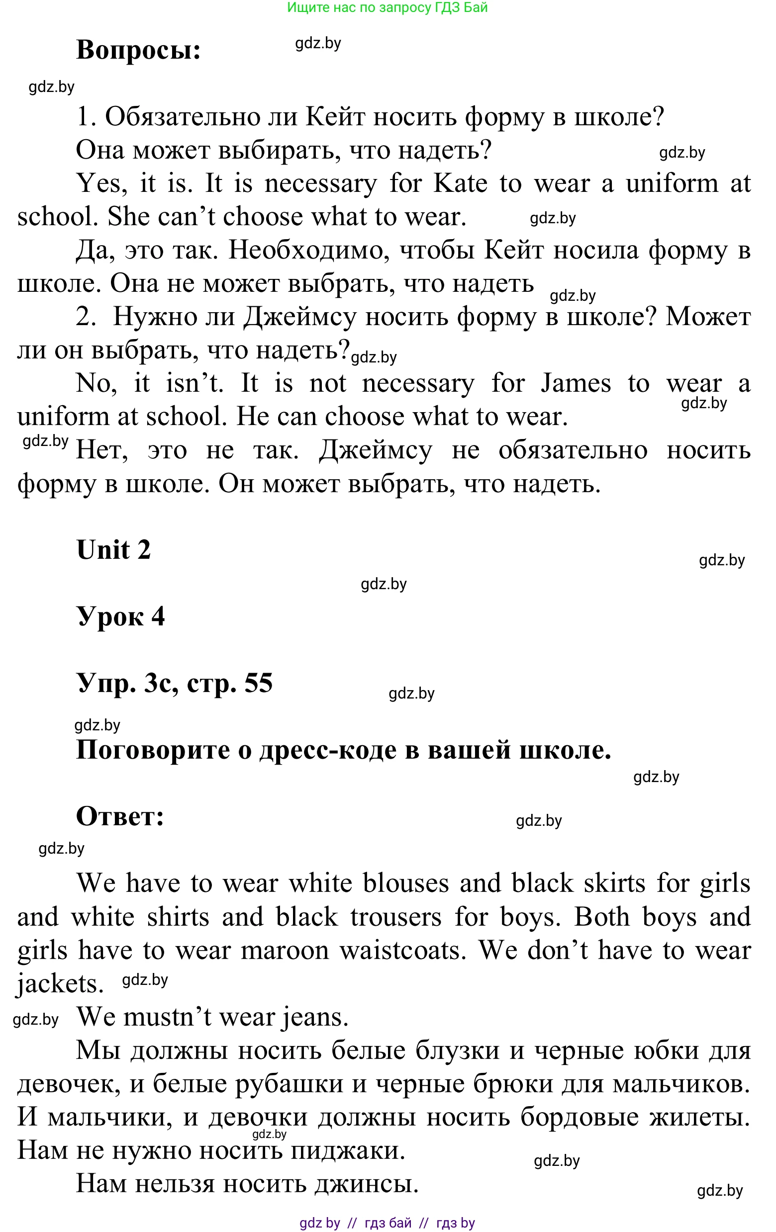 Английский язык (english), 6 класс Учебник, авторы: Демченко Наталья Валентиновна, Севрюкова Татьяна Юрьевна, Юхнель Наталья Валентиновна, Наумова Елена Георгиевна, Рыбалко О Н, Манешина А В, Маслёнченко Н А, издательство Вышэйшая школа, Минск, 2018, красного цвета, Часть 1, страница 53, номер 3, Решение (продолжение 3)