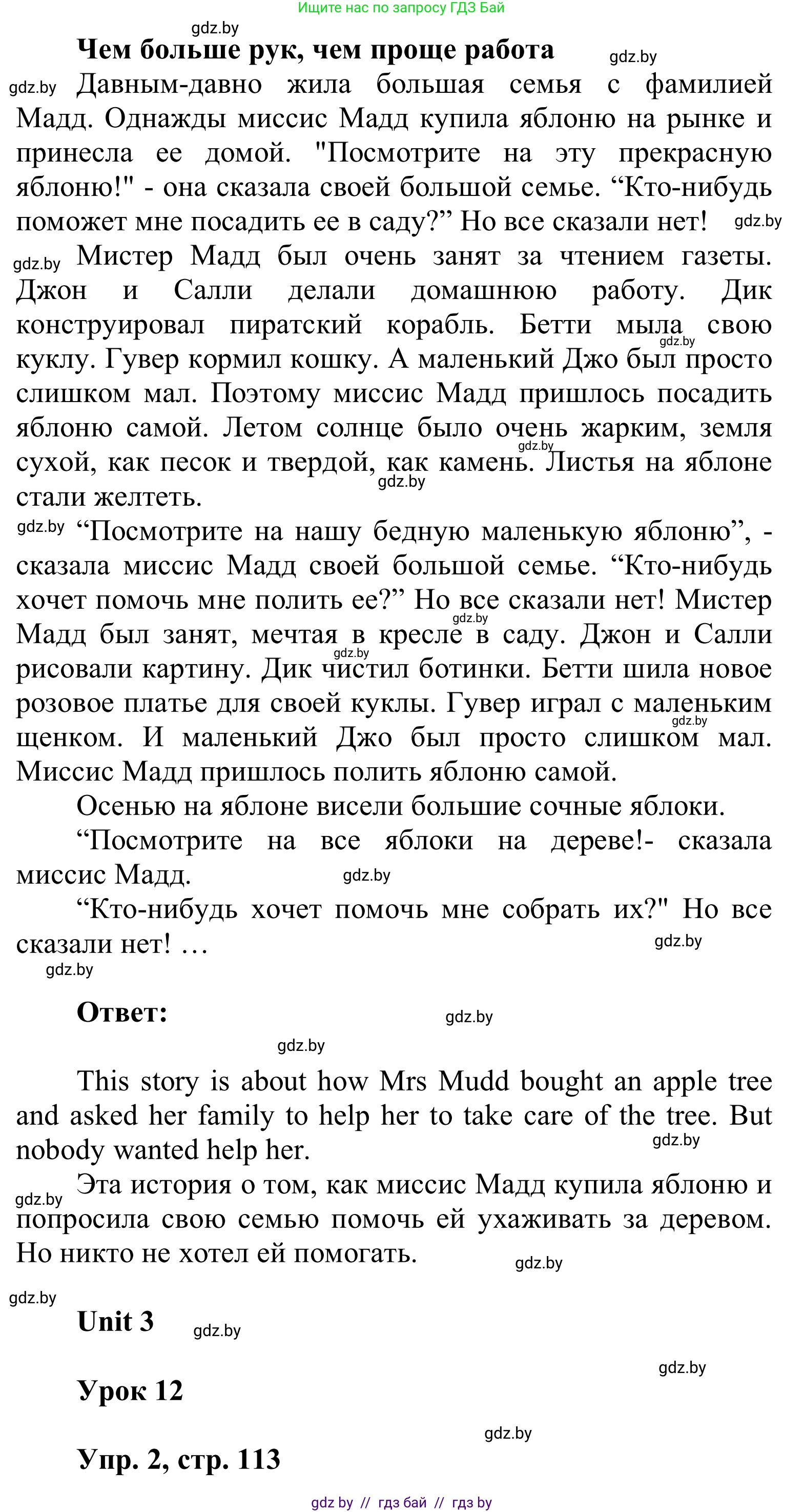 Английский язык (english), 6 класс Учебник, авторы: Демченко Наталья Валентиновна, Севрюкова Татьяна Юрьевна, Юхнель Наталья Валентиновна, Наумова Елена Георгиевна, Рыбалко О Н, Манешина А В, Маслёнченко Н А, издательство Вышэйшая школа, Минск, 2018, красного цвета, Часть 1, страница 112, Решение (продолжение 2)