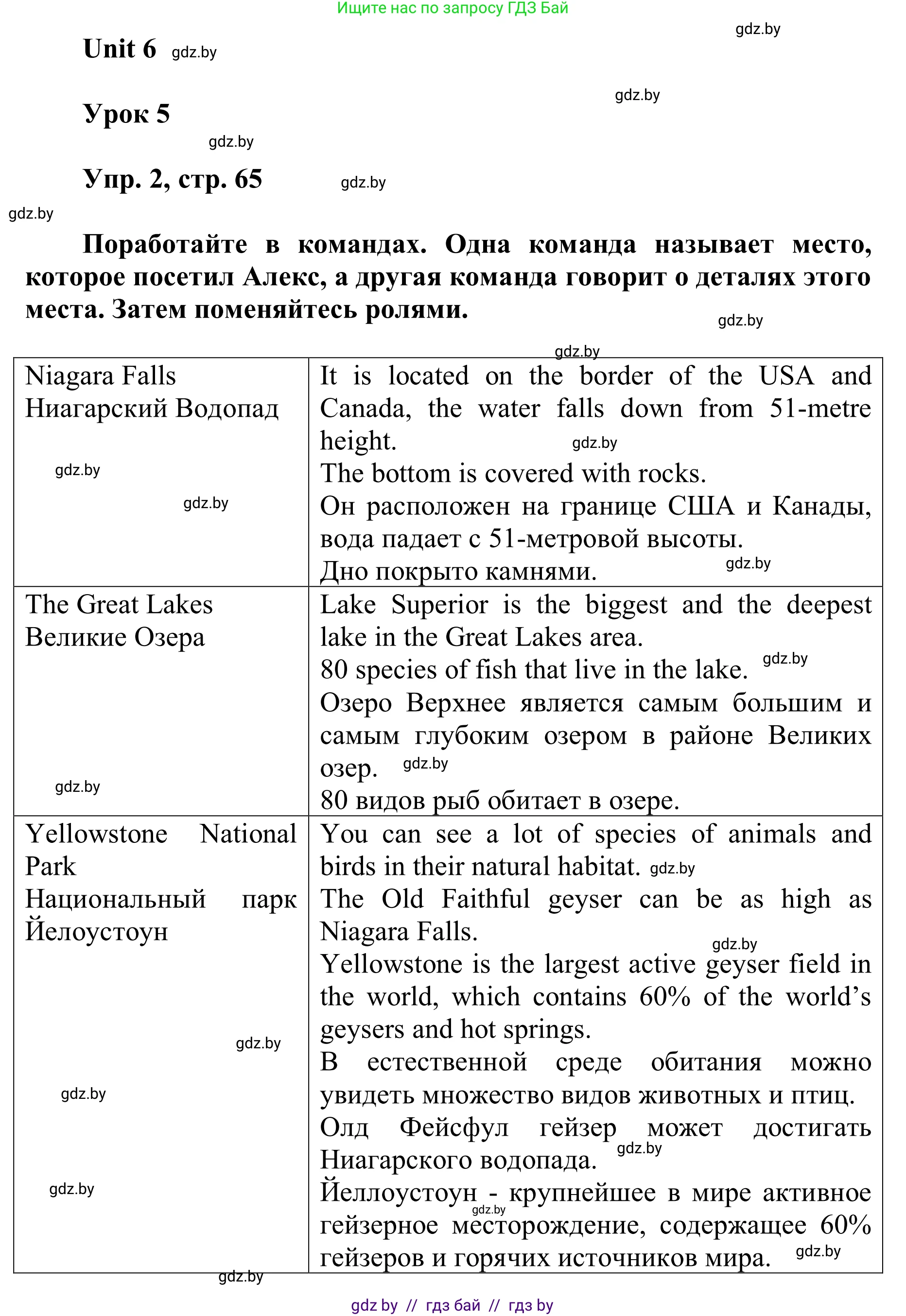 Английский язык (english), 6 класс Учебник, авторы: Демченко Наталья Валентиновна, Севрюкова Татьяна Юрьевна, Юхнель Наталья Валентиновна, Наумова Елена Георгиевна, Рыбалко О Н, Манешина А В, Маслёнченко Н А, издательство Вышэйшая школа, Минск, 2018, красного цвета, Часть 2, страница 65, номер 2, Решение
