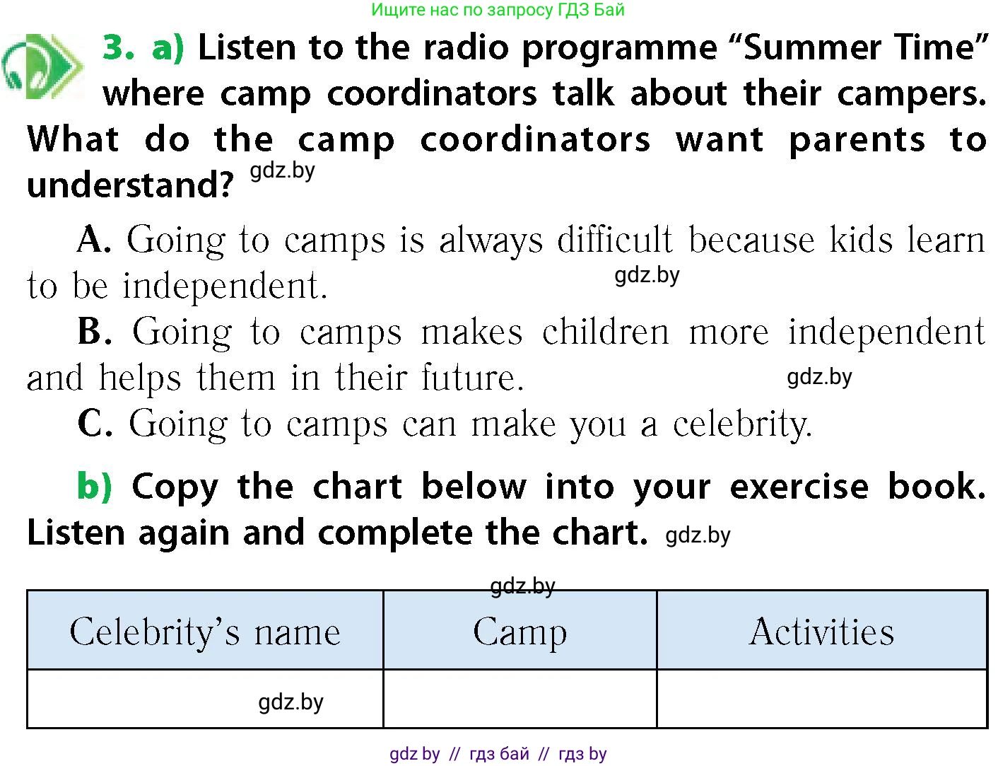 Английский язык (english), 6 класс Учебник, авторы: Юхнель Наталья Валентиновна, Наумова Елена Георгиевна, Малиновская Елена Александровна, издательство Адукацыя i выхаванне, Минск, 2021, страница 16, номер 3, Условие