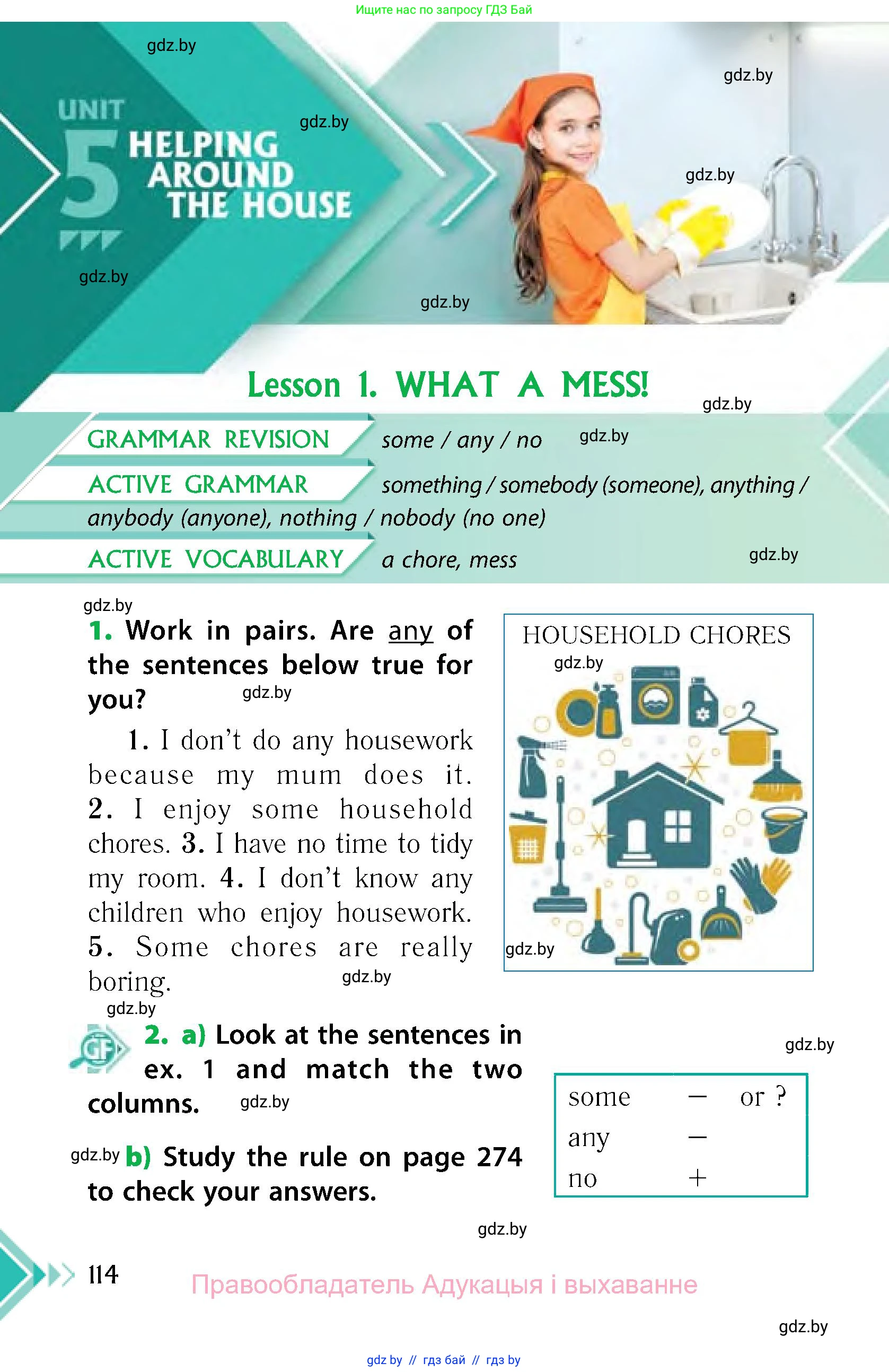 Английский язык (english), 6 класс Учебник, авторы: Юхнель Наталья Валентиновна, Наумова Елена Георгиевна, Малиновская Елена Александровна, издательство Адукацыя i выхаванне, Минск, 2021, страница 114