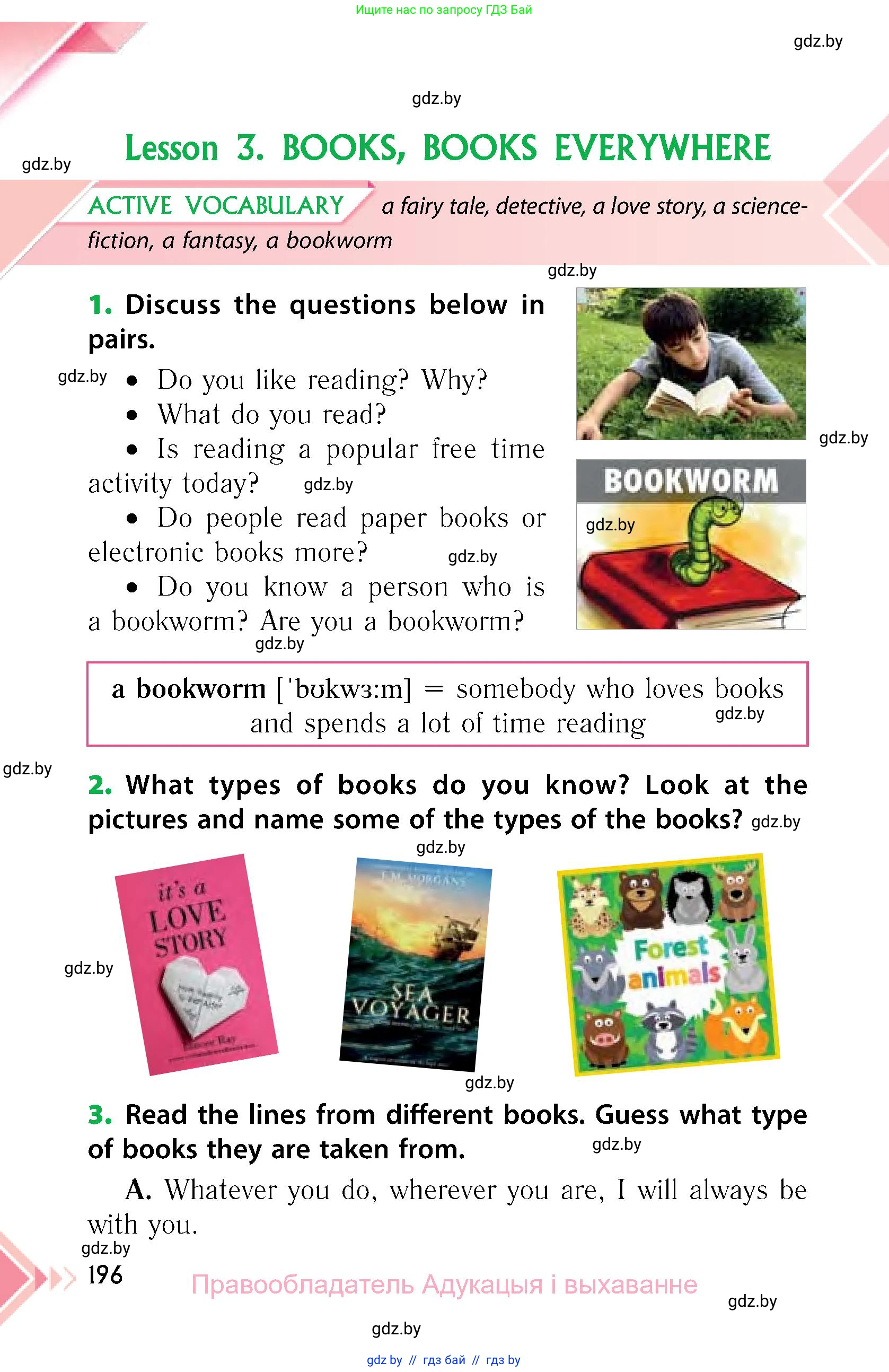 Английский язык (english), 6 класс Учебник, авторы: Юхнель Наталья Валентиновна, Наумова Елена Георгиевна, Малиновская Елена Александровна, издательство Адукацыя i выхаванне, Минск, 2021, страница 196