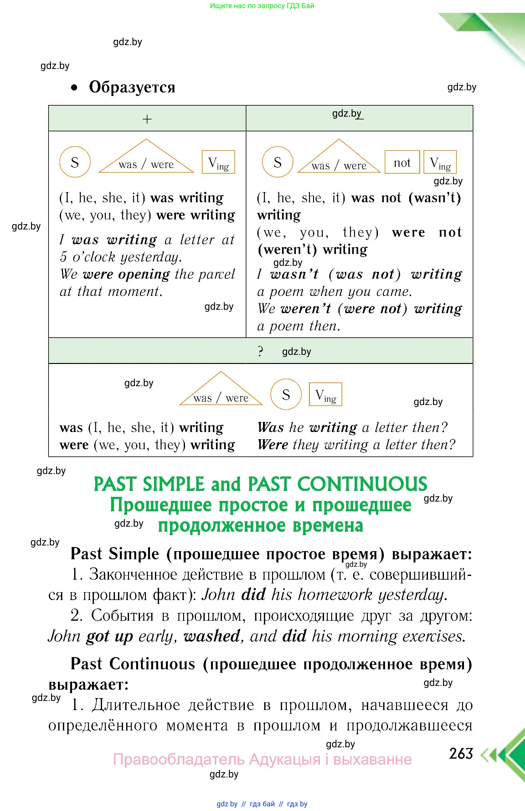 Английский язык (english), 6 класс Учебник, авторы: Юхнель Наталья Валентиновна, Наумова Елена Георгиевна, Малиновская Елена Александровна, издательство Адукацыя i выхаванне, Минск, 2021, страница 263