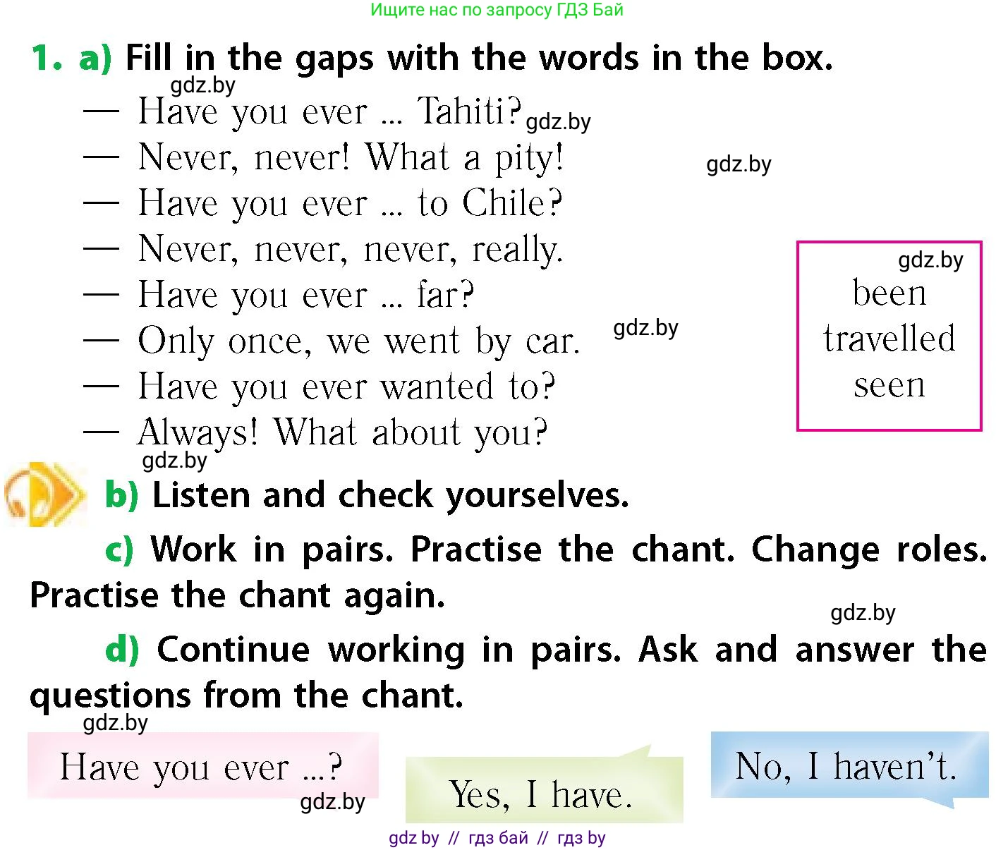 Английский язык (english), 6 класс Учебник, авторы: Юхнель Наталья Валентиновна, Наумова Елена Георгиевна, Малиновская Елена Александровна, издательство Адукацыя i выхаванне, Минск, 2021, страница 35, номер 1, Условие