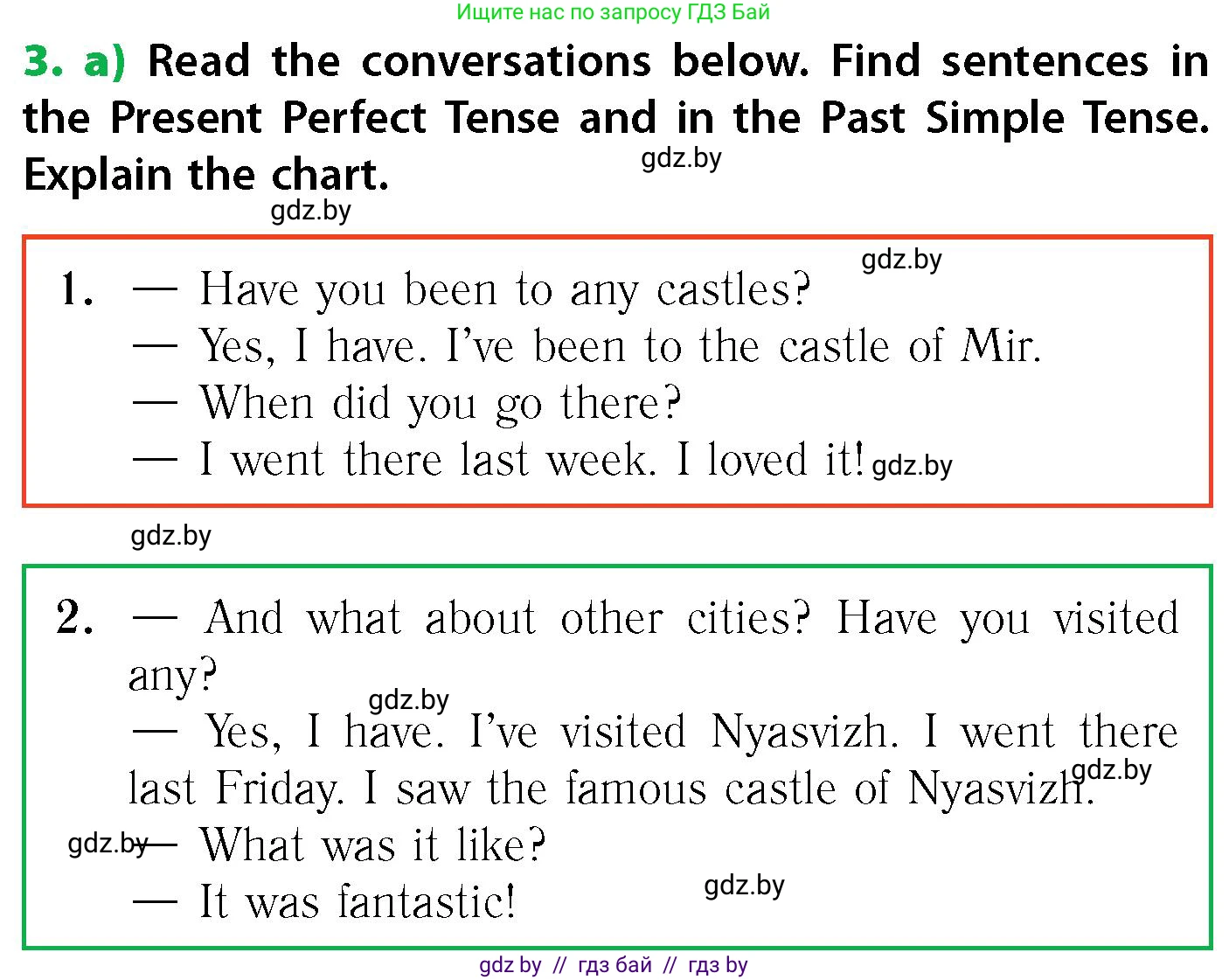Английский язык (english), 6 класс Учебник, авторы: Юхнель Наталья Валентиновна, Наумова Елена Георгиевна, Малиновская Елена Александровна, издательство Адукацыя i выхаванне, Минск, 2021, страница 67, номер 3, Условие