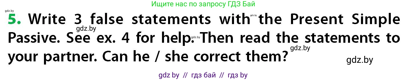 Английский язык (english), 6 класс Учебник, авторы: Юхнель Наталья Валентиновна, Наумова Елена Георгиевна, Малиновская Елена Александровна, издательство Адукацыя i выхаванне, Минск, 2021, страница 155, номер 5, Условие