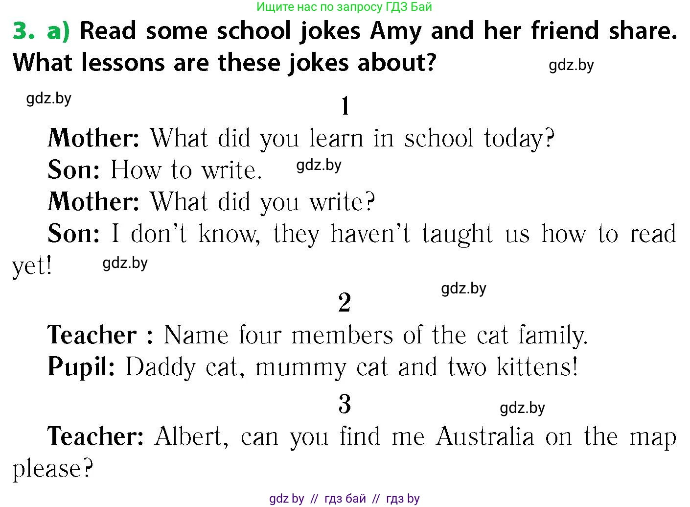 Английский язык (english), 6 класс Учебник, авторы: Юхнель Наталья Валентиновна, Наумова Елена Георгиевна, Малиновская Елена Александровна, издательство Адукацыя i выхаванне, Минск, 2021, страница 185, номер 3, Условие