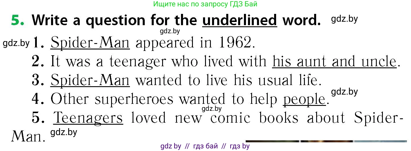 Английский язык (english), 6 класс Учебник, авторы: Юхнель Наталья Валентиновна, Наумова Елена Георгиевна, Малиновская Елена Александровна, издательство Адукацыя i выхаванне, Минск, 2021, страница 212, номер 5, Условие