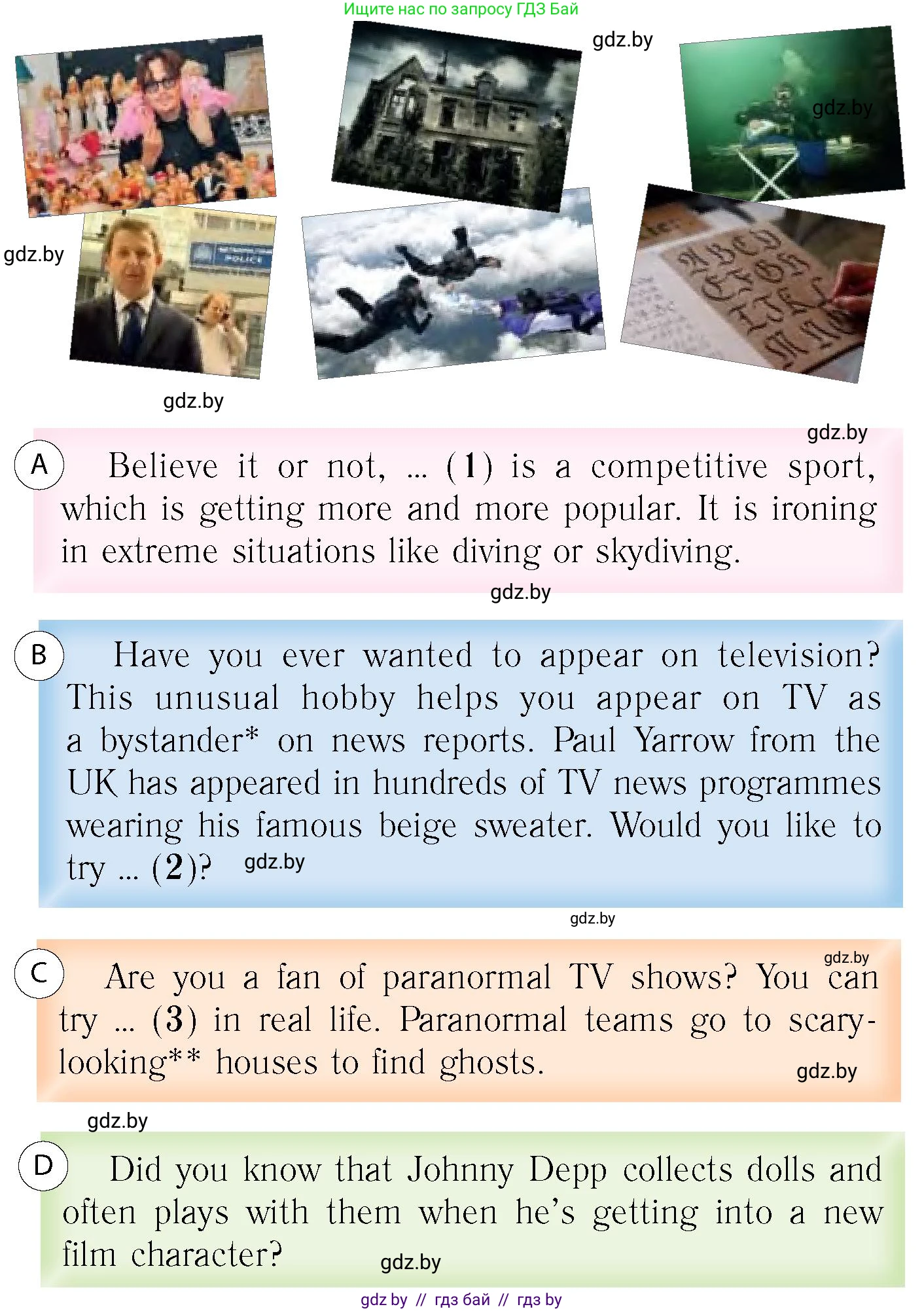 Английский язык (english), 6 класс Учебник, авторы: Юхнель Наталья Валентиновна, Наумова Елена Георгиевна, Малиновская Елена Александровна, издательство Адукацыя i выхаванне, Минск, 2021, страница 232, номер 4, Условие (продолжение 2)