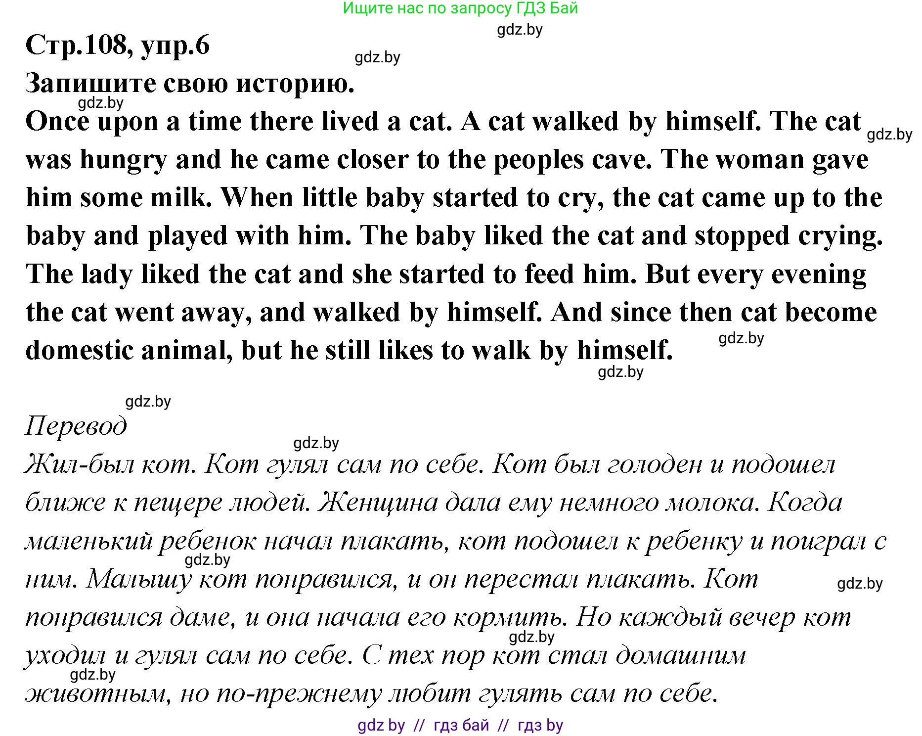 Английский язык (english), 6 класс Учебник, авторы: Юхнель Наталья Валентиновна, Наумова Елена Георгиевна, Малиновская Елена Александровна, издательство Адукацыя i выхаванне, Минск, 2021, страница 108, номер 6, Решение