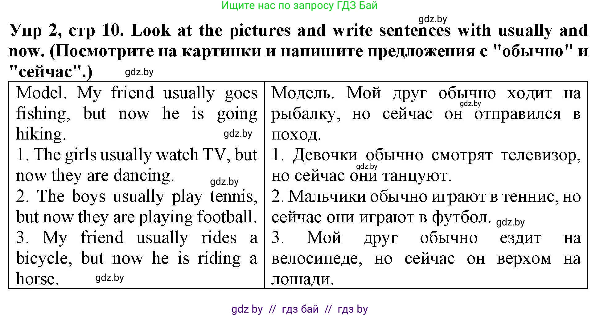 Английский язык (english), 6 класс Тетрадь по грамматике (grammar), авторы: Севрюкова Татьяна Юрьевна, Юхнель Наталья Валентиновна, Бушуева Эдите Владиславовна, издательство Аверсэв, Минск, 2022, зелёного цвета, страница 10, номер 2, Решение