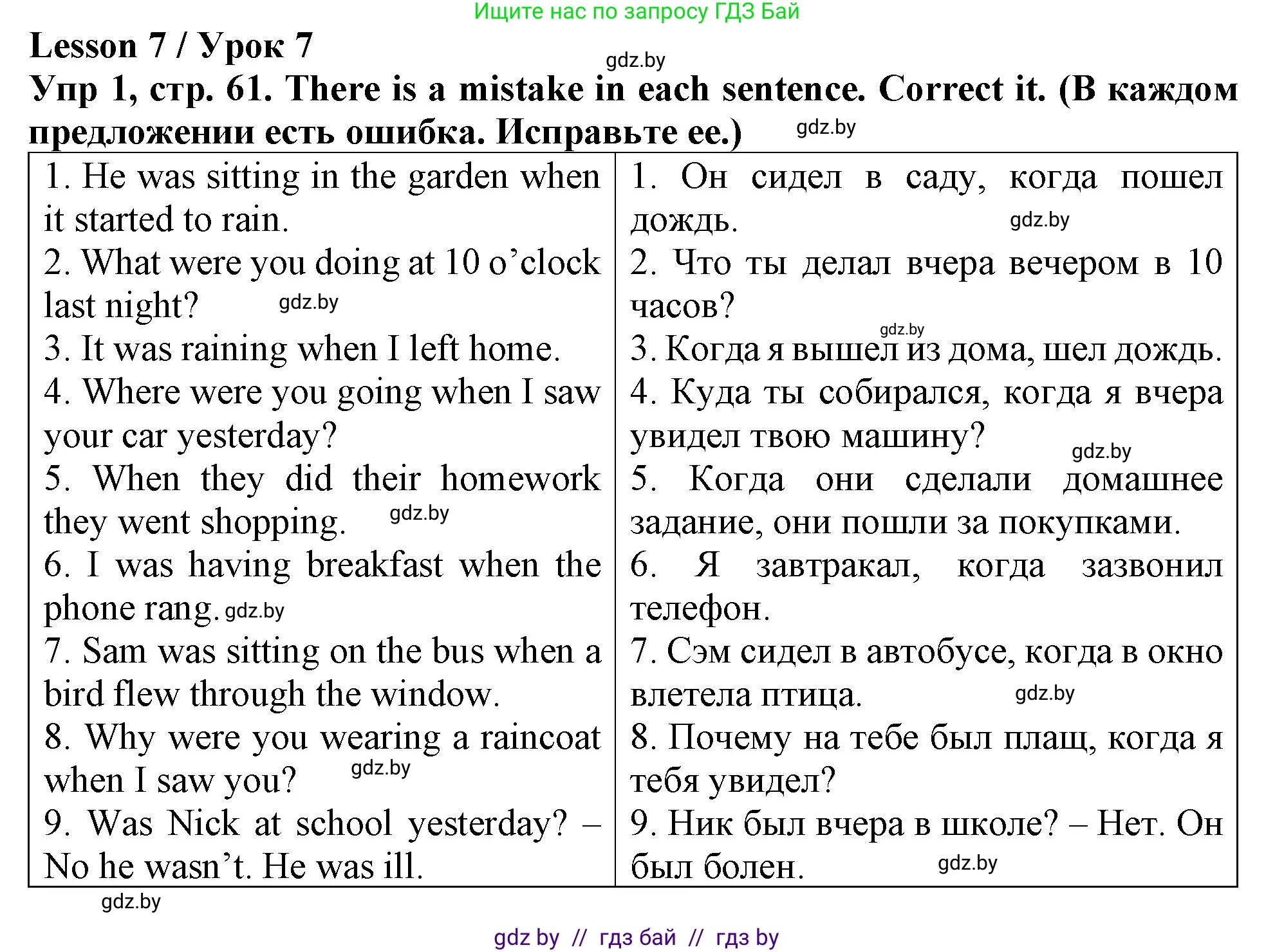 Английский язык (english), 6 класс Тетрадь по грамматике (grammar), авторы: Севрюкова Татьяна Юрьевна, Юхнель Наталья Валентиновна, Бушуева Эдите Владиславовна, издательство Аверсэв, Минск, 2022, зелёного цвета, страница 61, номер 1, Решение
