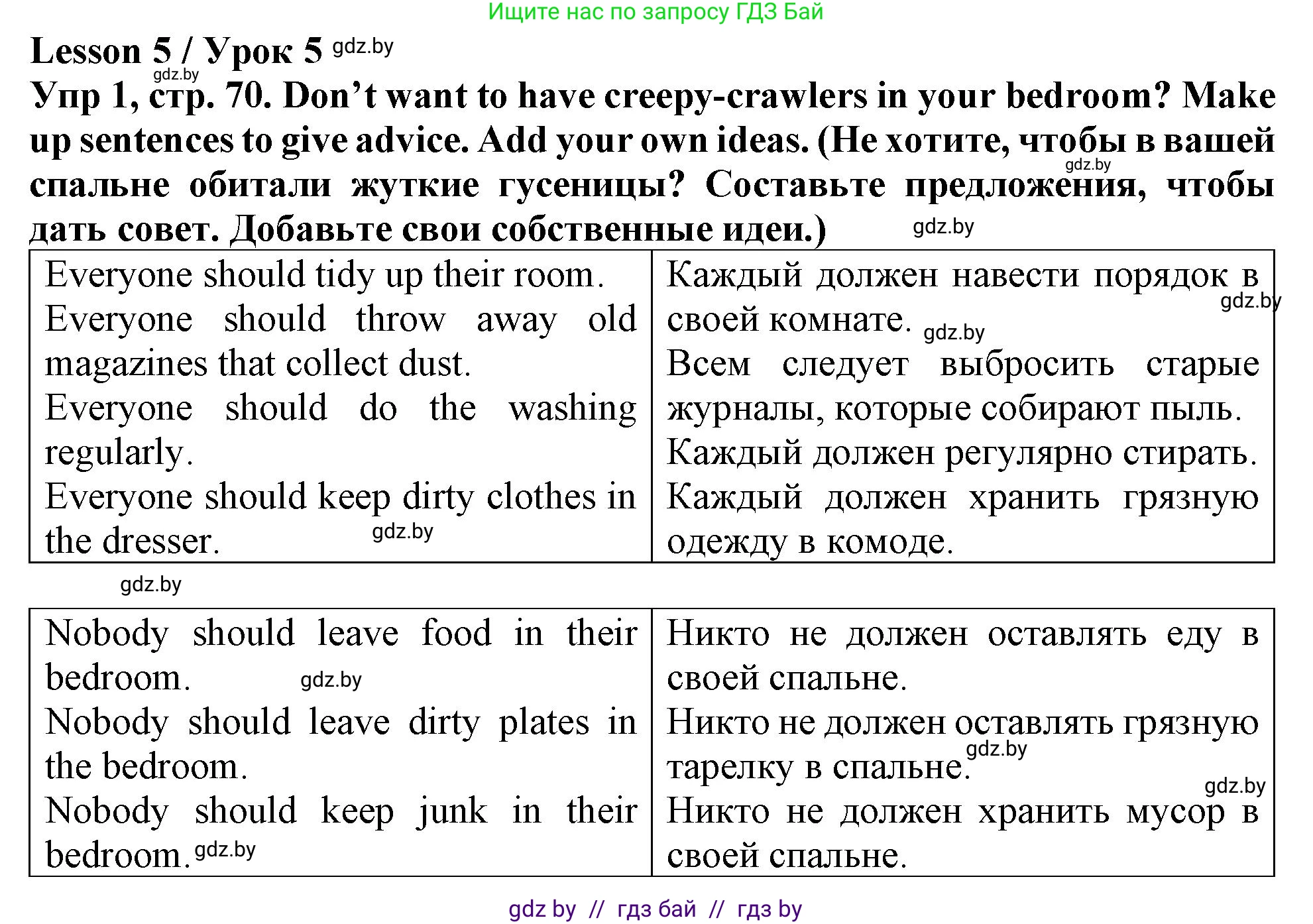 Английский язык (english), 6 класс Тетрадь по грамматике (grammar), авторы: Севрюкова Татьяна Юрьевна, Юхнель Наталья Валентиновна, Бушуева Эдите Владиславовна, издательство Аверсэв, Минск, 2022, зелёного цвета, страница 70, номер 1, Решение