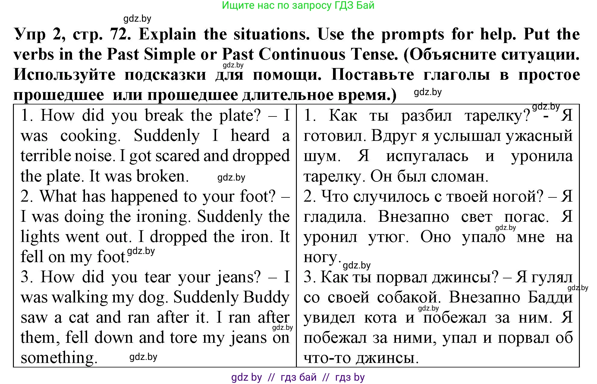 Английский язык (english), 6 класс Тетрадь по грамматике (grammar), авторы: Севрюкова Татьяна Юрьевна, Юхнель Наталья Валентиновна, Бушуева Эдите Владиславовна, издательство Аверсэв, Минск, 2022, зелёного цвета, страница 72, номер 2, Решение