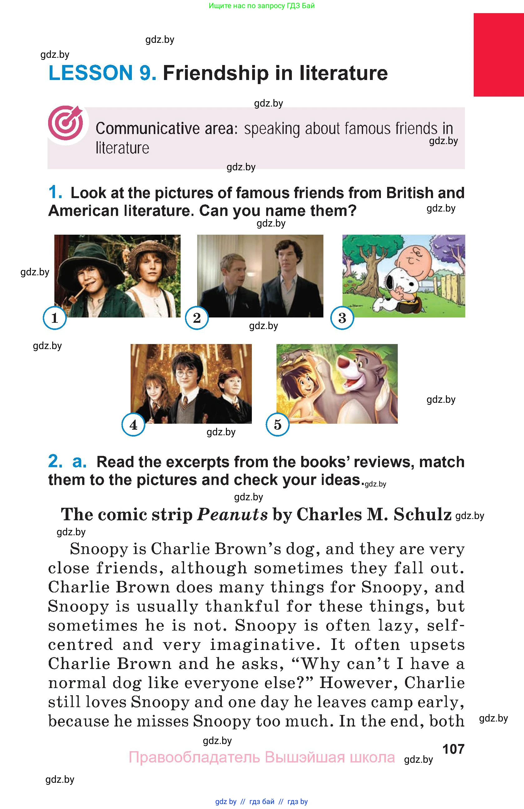 Английский язык (english), 7 класс Учебник (Student's book), авторы: Юхнель Наталья Валентиновна, Демченко Наталья Валентиновна, Наумова Елена Георгиевна, Романчук Вероника Романовна, издательство Вышэйшая школа, Минск, 2023, страница 107