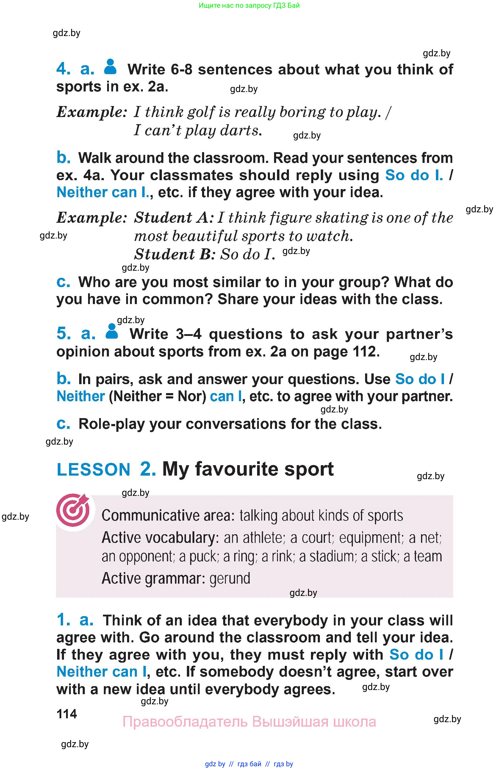 Английский язык (english), 7 класс Учебник (Student's book), авторы: Юхнель Наталья Валентиновна, Демченко Наталья Валентиновна, Наумова Елена Георгиевна, Романчук Вероника Романовна, издательство Вышэйшая школа, Минск, 2023, страница 114