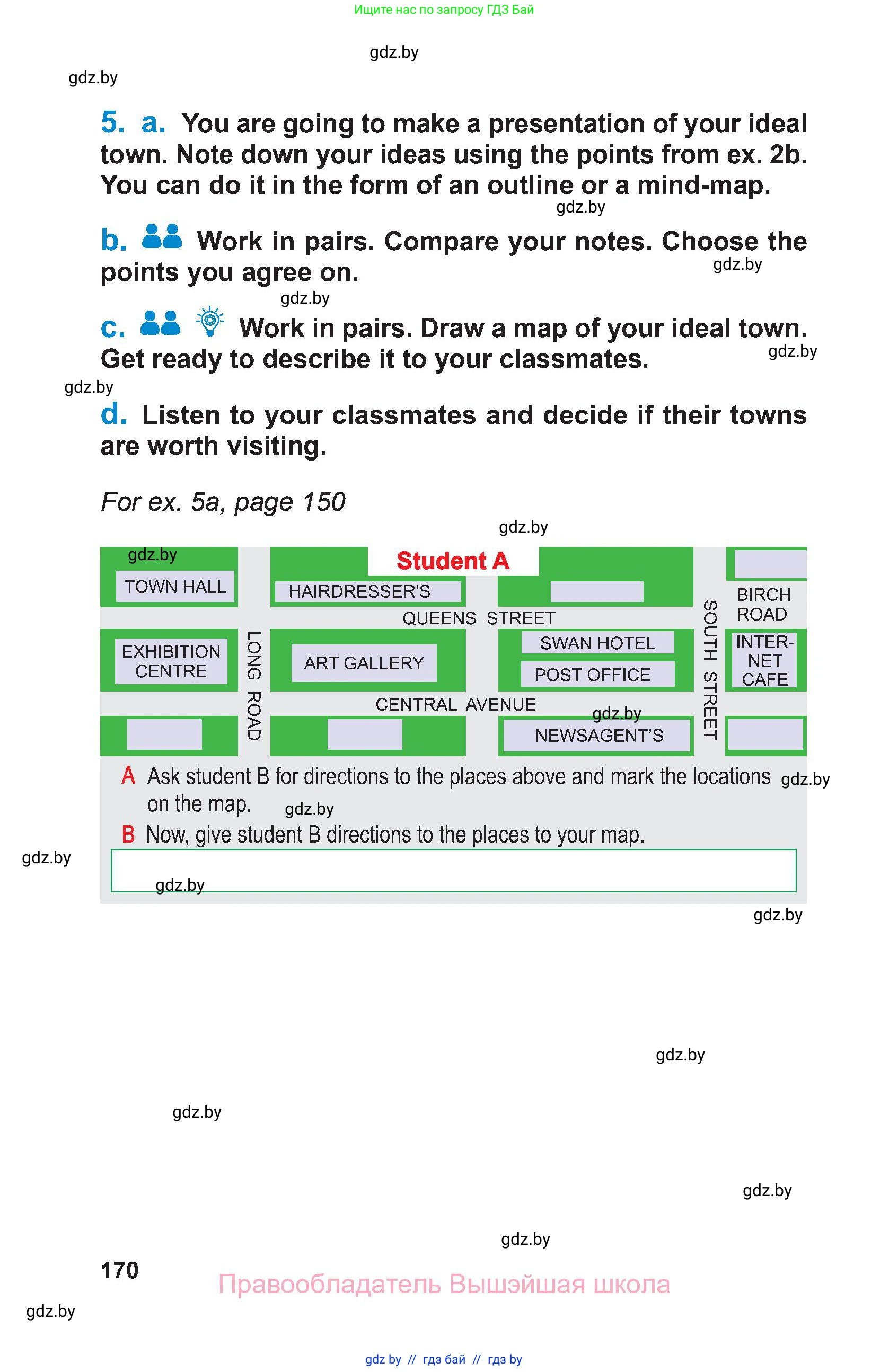 Английский язык (english), 7 класс Учебник (Student's book), авторы: Юхнель Наталья Валентиновна, Демченко Наталья Валентиновна, Наумова Елена Георгиевна, Романчук Вероника Романовна, издательство Вышэйшая школа, Минск, 2023, страница 170