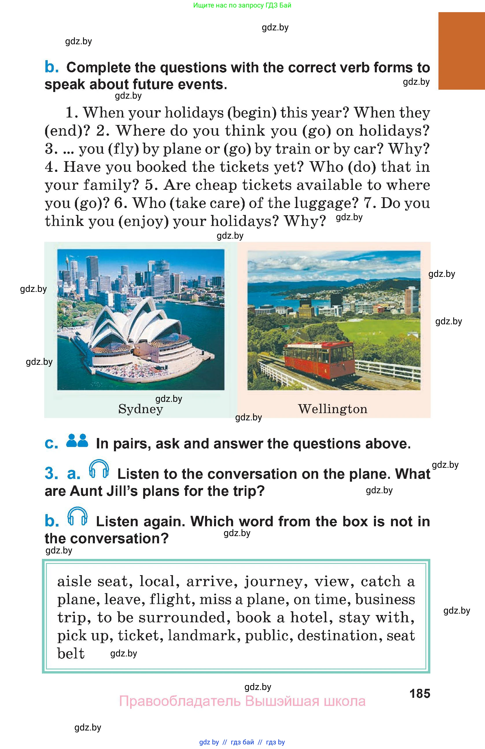 Английский язык (english), 7 класс Учебник (Student's book), авторы: Юхнель Наталья Валентиновна, Демченко Наталья Валентиновна, Наумова Елена Георгиевна, Романчук Вероника Романовна, издательство Вышэйшая школа, Минск, 2023, страница 185