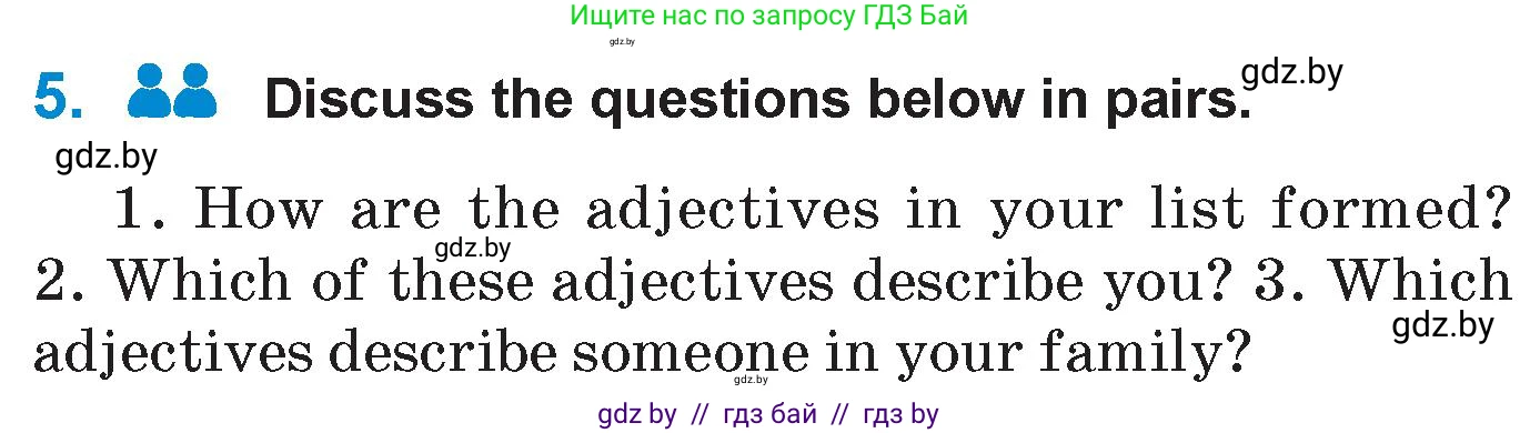 Английский язык (english), 7 класс Учебник (Student's book), авторы: Юхнель Наталья Валентиновна, Демченко Наталья Валентиновна, Наумова Елена Георгиевна, Романчук Вероника Романовна, издательство Вышэйшая школа, Минск, 2023, страница 34, номер 5, Условие