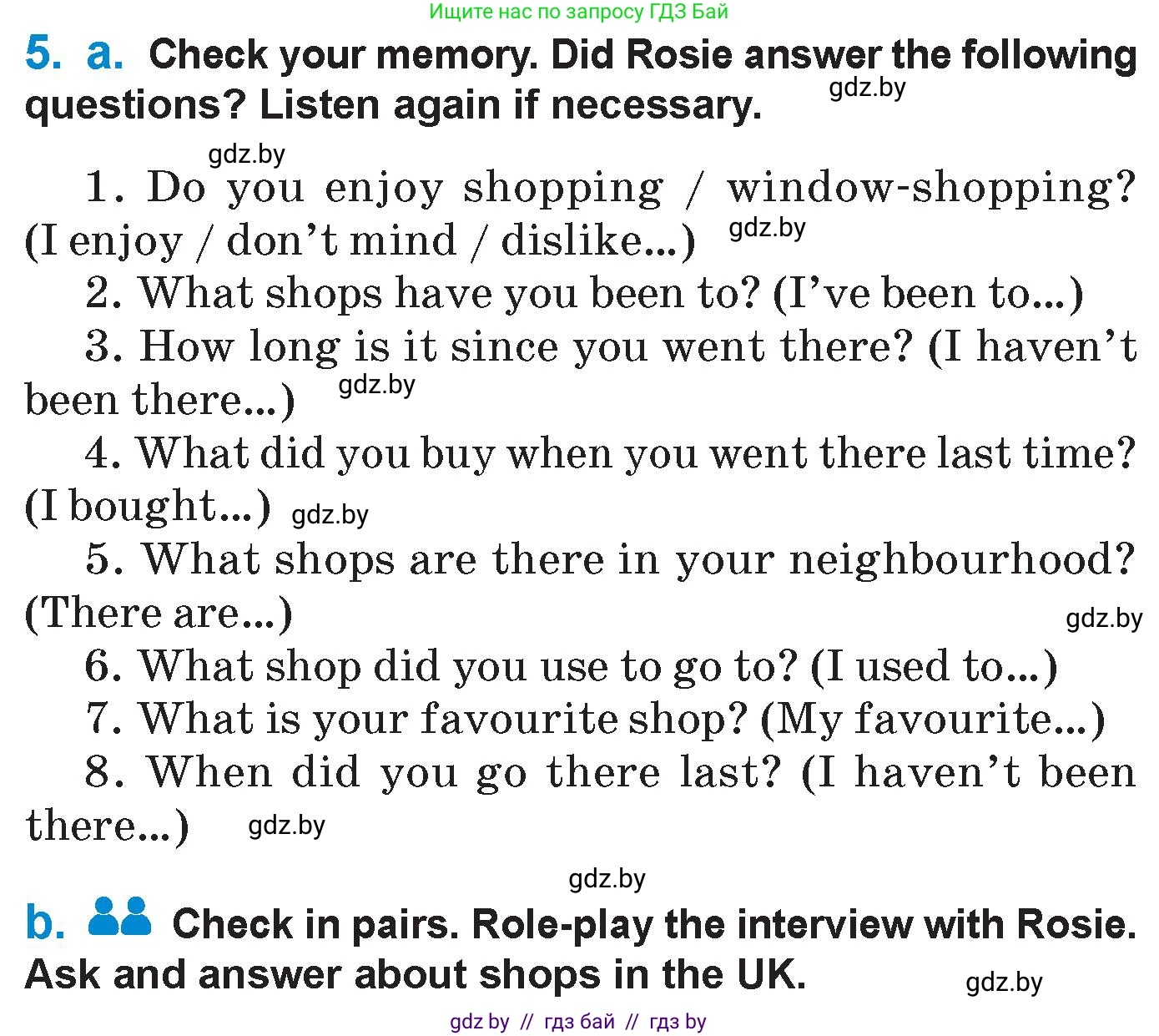 Английский язык (english), 7 класс Учебник (Student's book), авторы: Юхнель Наталья Валентиновна, Демченко Наталья Валентиновна, Наумова Елена Георгиевна, Романчук Вероника Романовна, издательство Вышэйшая школа, Минск, 2023, страница 54, номер 5, Условие