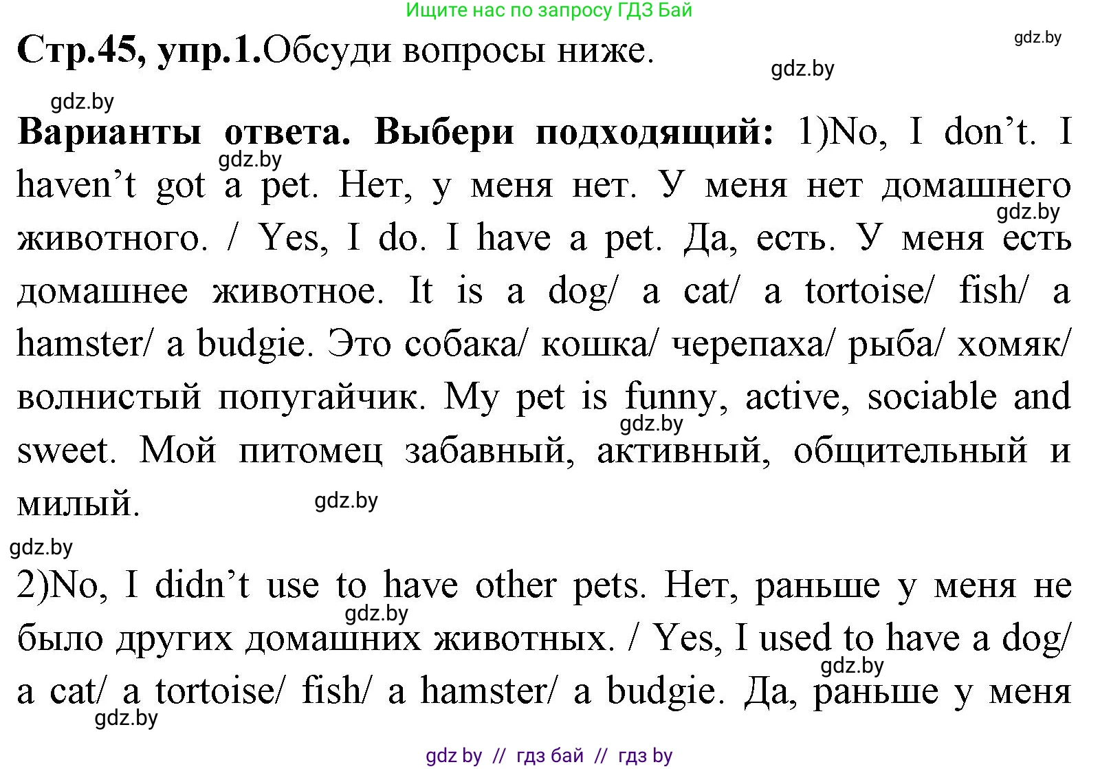 Английский язык (english), 7 класс Учебник (Student's book), авторы: Юхнель Наталья Валентиновна, Демченко Наталья Валентиновна, Наумова Елена Георгиевна, Романчук Вероника Романовна, издательство Вышэйшая школа, Минск, 2023, страница 45, номер 1, Решение