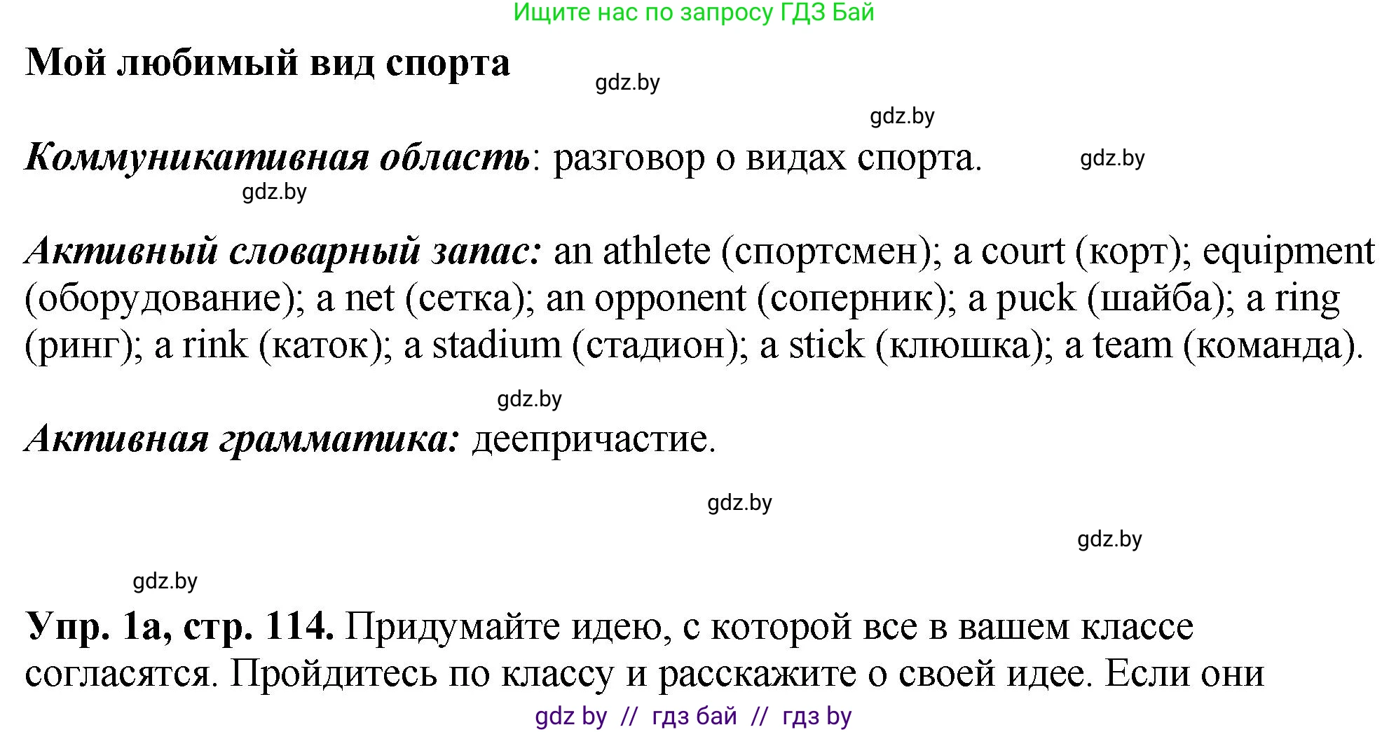 Английский язык (english), 7 класс Учебник (Student's book), авторы: Юхнель Наталья Валентиновна, Демченко Наталья Валентиновна, Наумова Елена Георгиевна, Романчук Вероника Романовна, издательство Вышэйшая школа, Минск, 2023, страница 114, номер 1, Решение