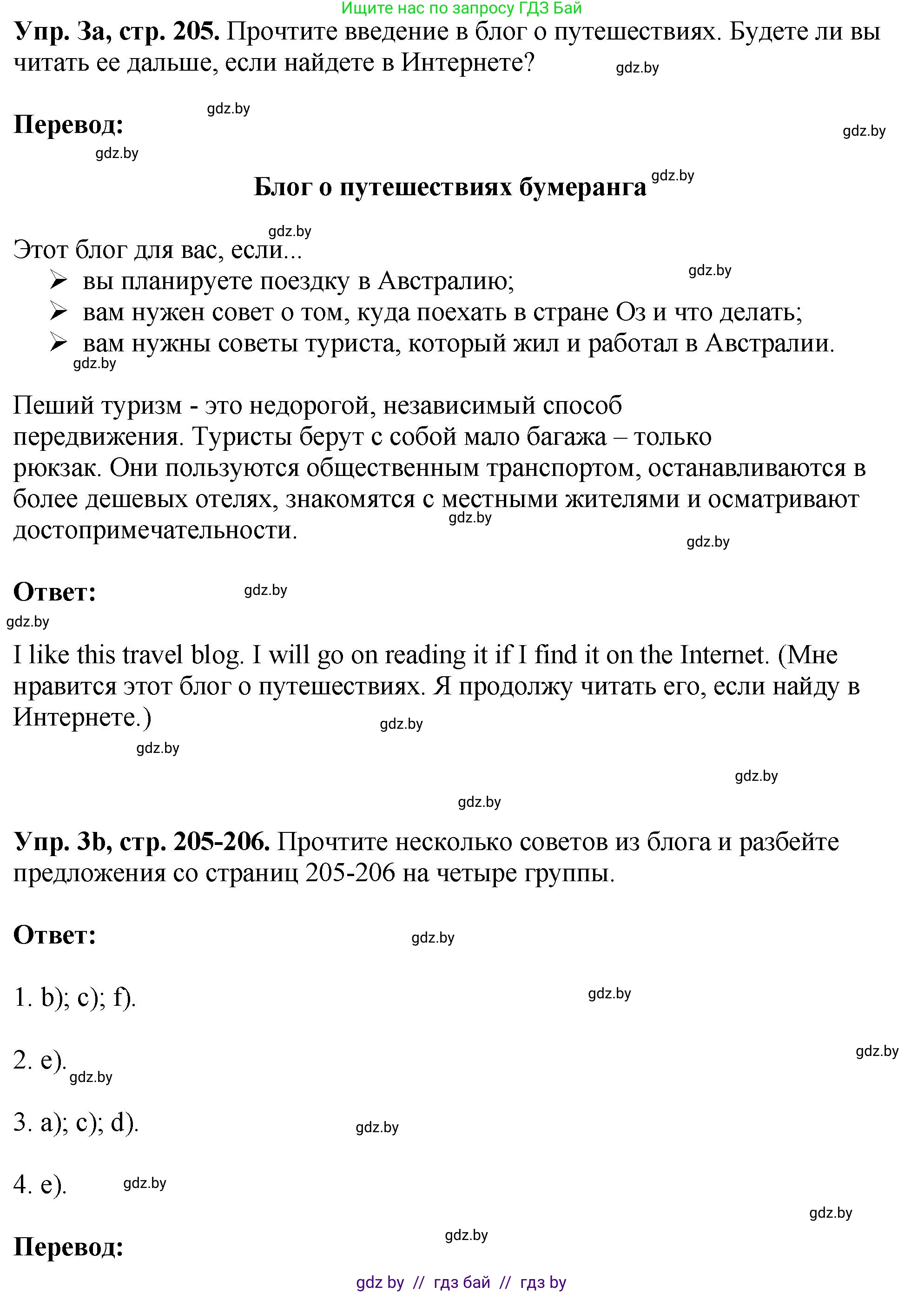 Английский язык (english), 7 класс Учебник (Student's book), авторы: Юхнель Наталья Валентиновна, Демченко Наталья Валентиновна, Наумова Елена Георгиевна, Романчук Вероника Романовна, издательство Вышэйшая школа, Минск, 2023, страница 205, номер 3, Решение