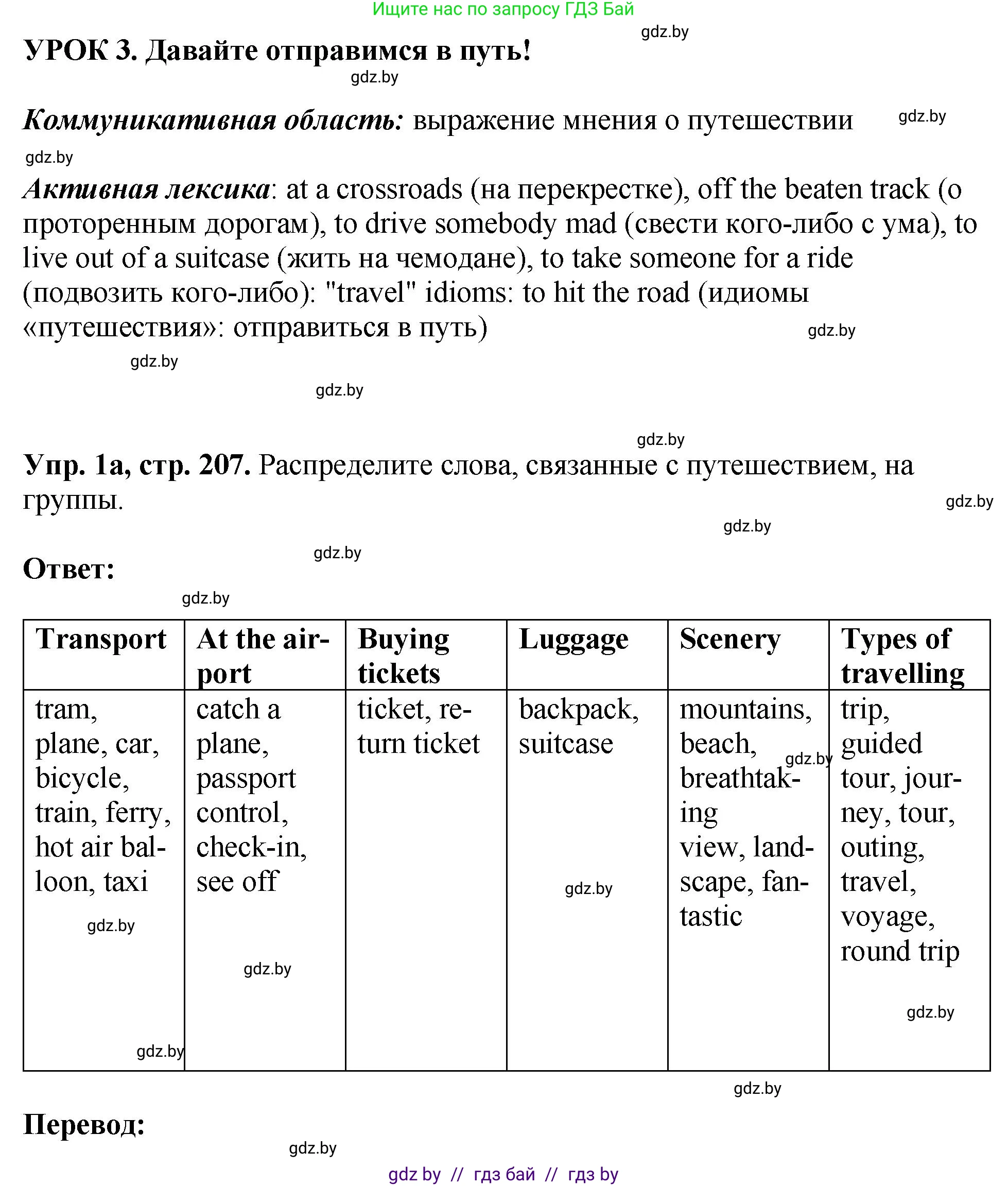 Английский язык (english), 7 класс Учебник (Student's book), авторы: Юхнель Наталья Валентиновна, Демченко Наталья Валентиновна, Наумова Елена Георгиевна, Романчук Вероника Романовна, издательство Вышэйшая школа, Минск, 2023, страница 207, номер 1, Решение