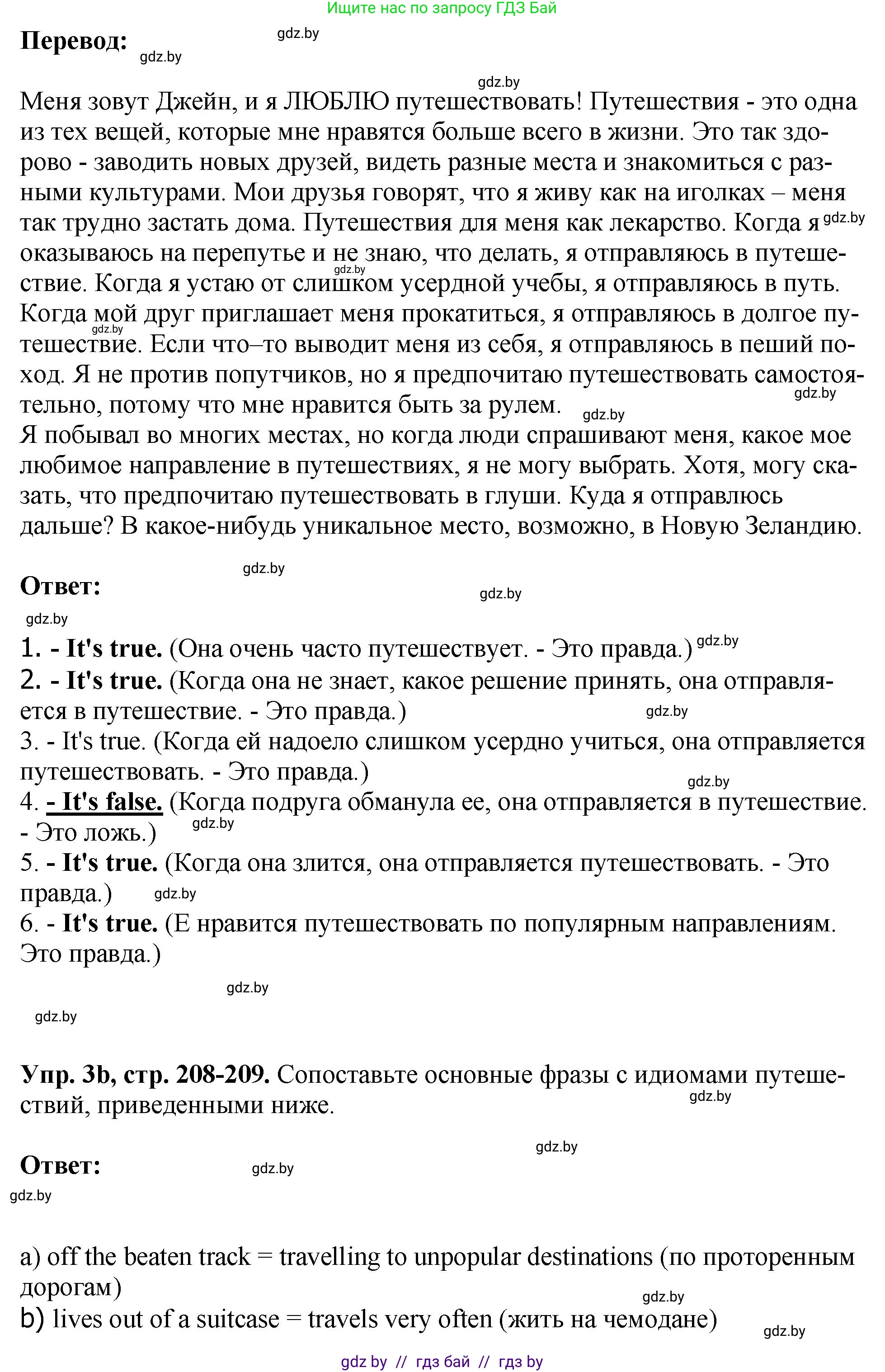 Английский язык (english), 7 класс Учебник (Student's book), авторы: Юхнель Наталья Валентиновна, Демченко Наталья Валентиновна, Наумова Елена Георгиевна, Романчук Вероника Романовна, издательство Вышэйшая школа, Минск, 2023, страница 208, номер 3, Решение (продолжение 2)