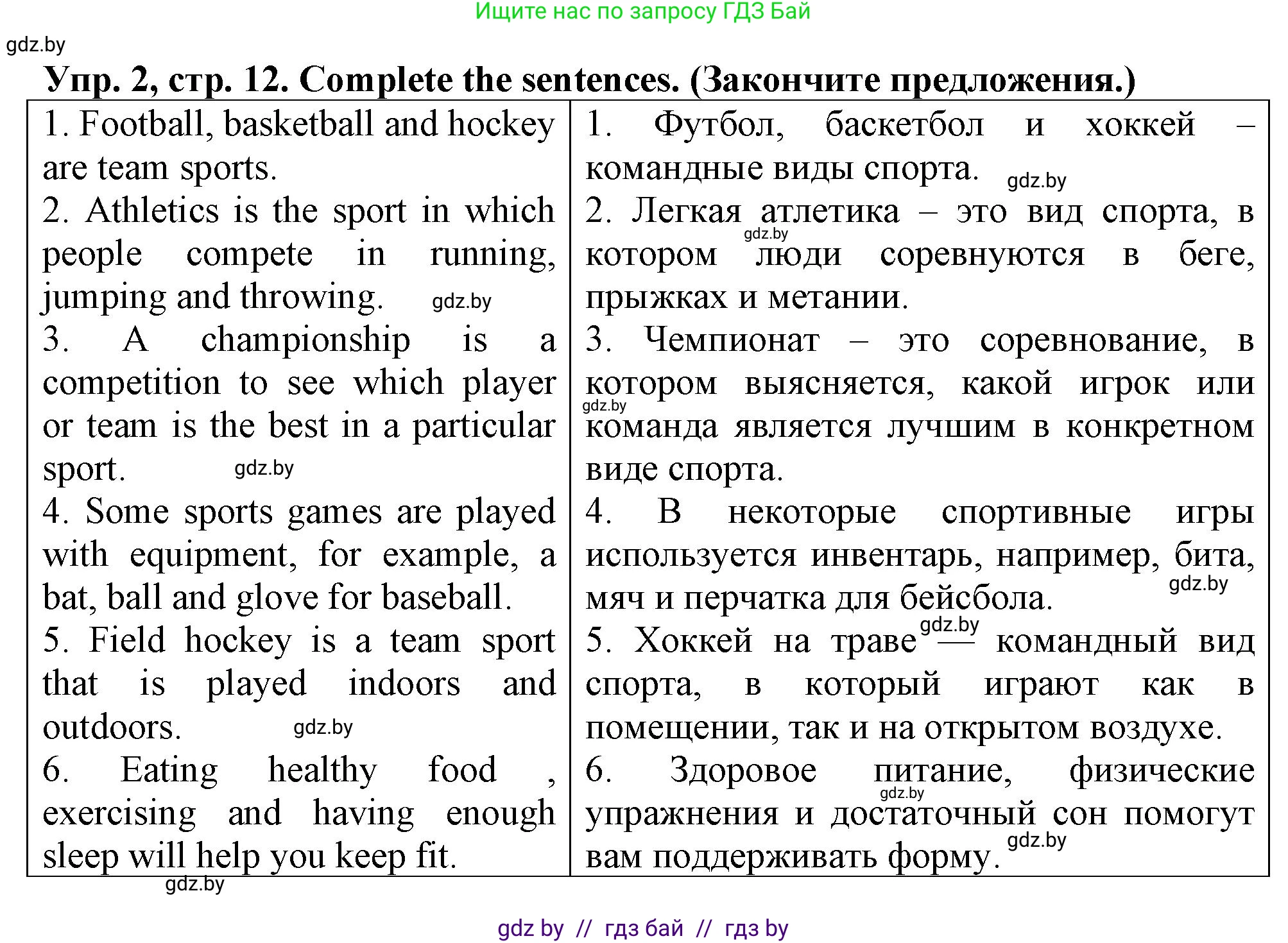 Английский язык (english), 7 класс тесты (test book), авторы: Севрюкова Татьяна Юрьевна, Калишевич Алла Ивановна, издательство Аверсэв, Минск, 2022, зелёного цвета, страница 12, номер 2, Решение 2