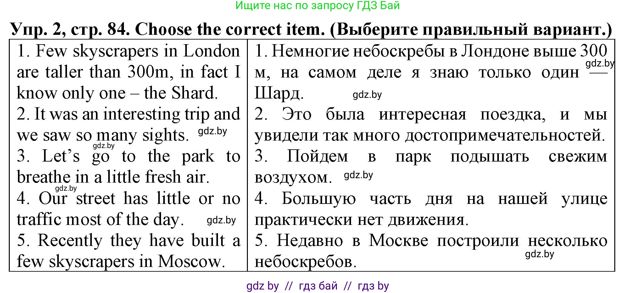 Английский язык (english), 7 класс Тетрадь по грамматике (grammar), авторы: Севрюкова Татьяна Юрьевна, Бушуева Эдите Владиславовна, Юхнель Наталья Валентиновна, издательство Аверсэв, Минск, 2023, страница 84, номер 2, Решение