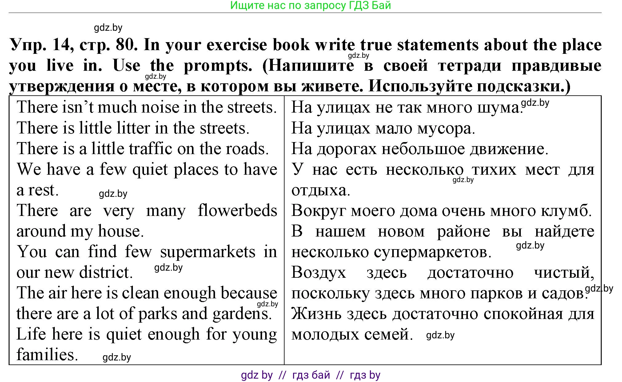 Английский язык (english), 7 класс Тетрадь по грамматике (grammar), авторы: Севрюкова Татьяна Юрьевна, Бушуева Эдите Владиславовна, Юхнель Наталья Валентиновна, издательство Аверсэв, Минск, 2023, страница 80, номер 14, Решение