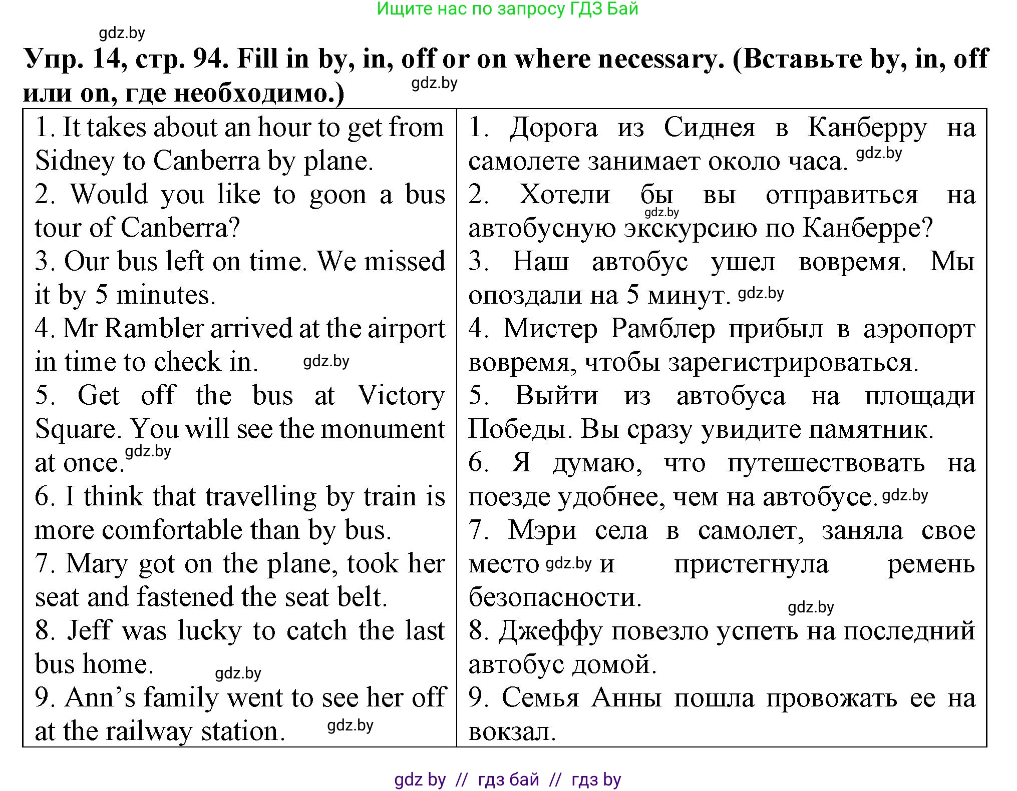 Английский язык (english), 7 класс Тетрадь по грамматике (grammar), авторы: Севрюкова Татьяна Юрьевна, Бушуева Эдите Владиславовна, Юхнель Наталья Валентиновна, издательство Аверсэв, Минск, 2023, страница 94, номер 14, Решение