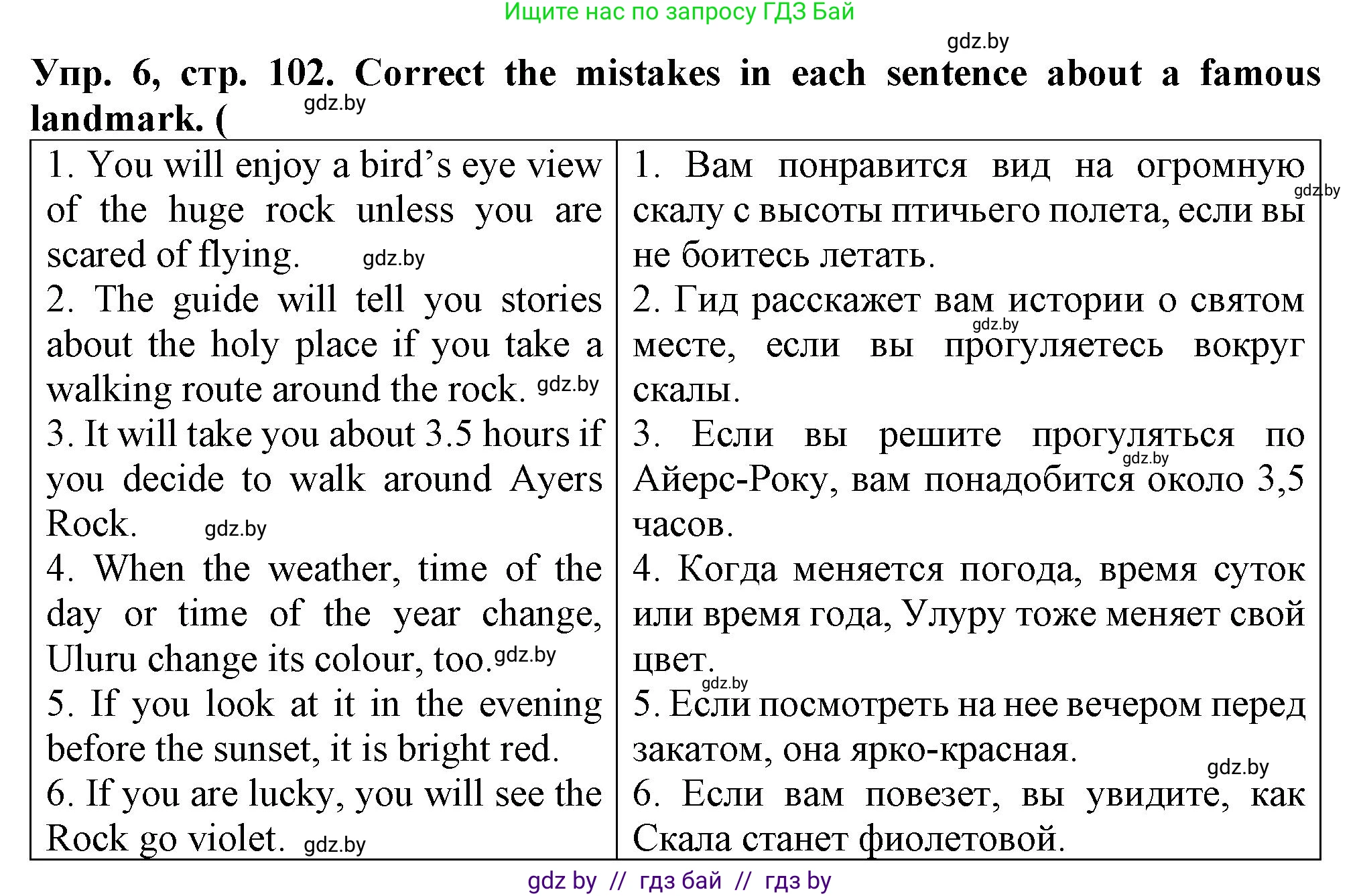 Английский язык (english), 7 класс Тетрадь по грамматике (grammar), авторы: Севрюкова Татьяна Юрьевна, Бушуева Эдите Владиславовна, Юхнель Наталья Валентиновна, издательство Аверсэв, Минск, 2023, страница 102, номер 6, Решение